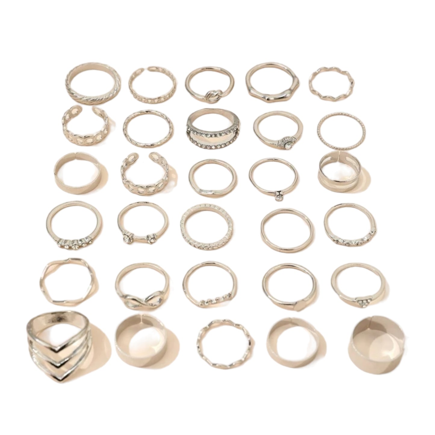 Kinky Pleasure - S019 - Ring Collection Set Gold Or Silver - 30 Pieces