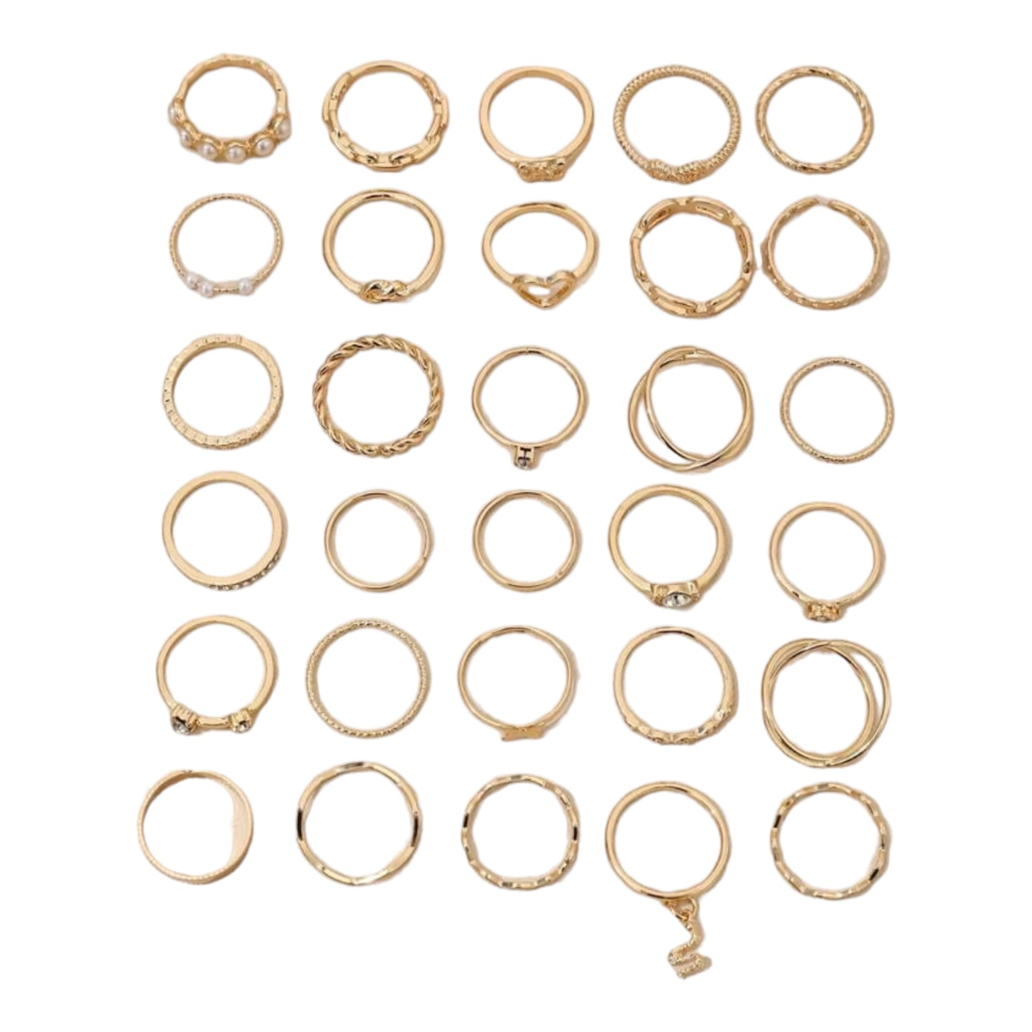 Kinky Pleasure - S026 - Ring Collection Set Gold Or Silver - 30 Pieces