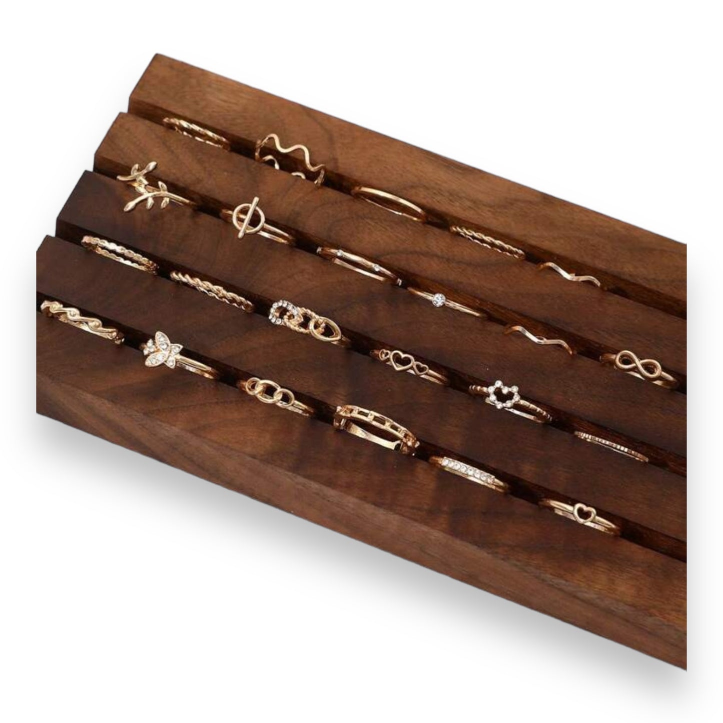 Kinky Pleasure - S027 - Ring Collection Set Gold Or Silver - 23 Pieces