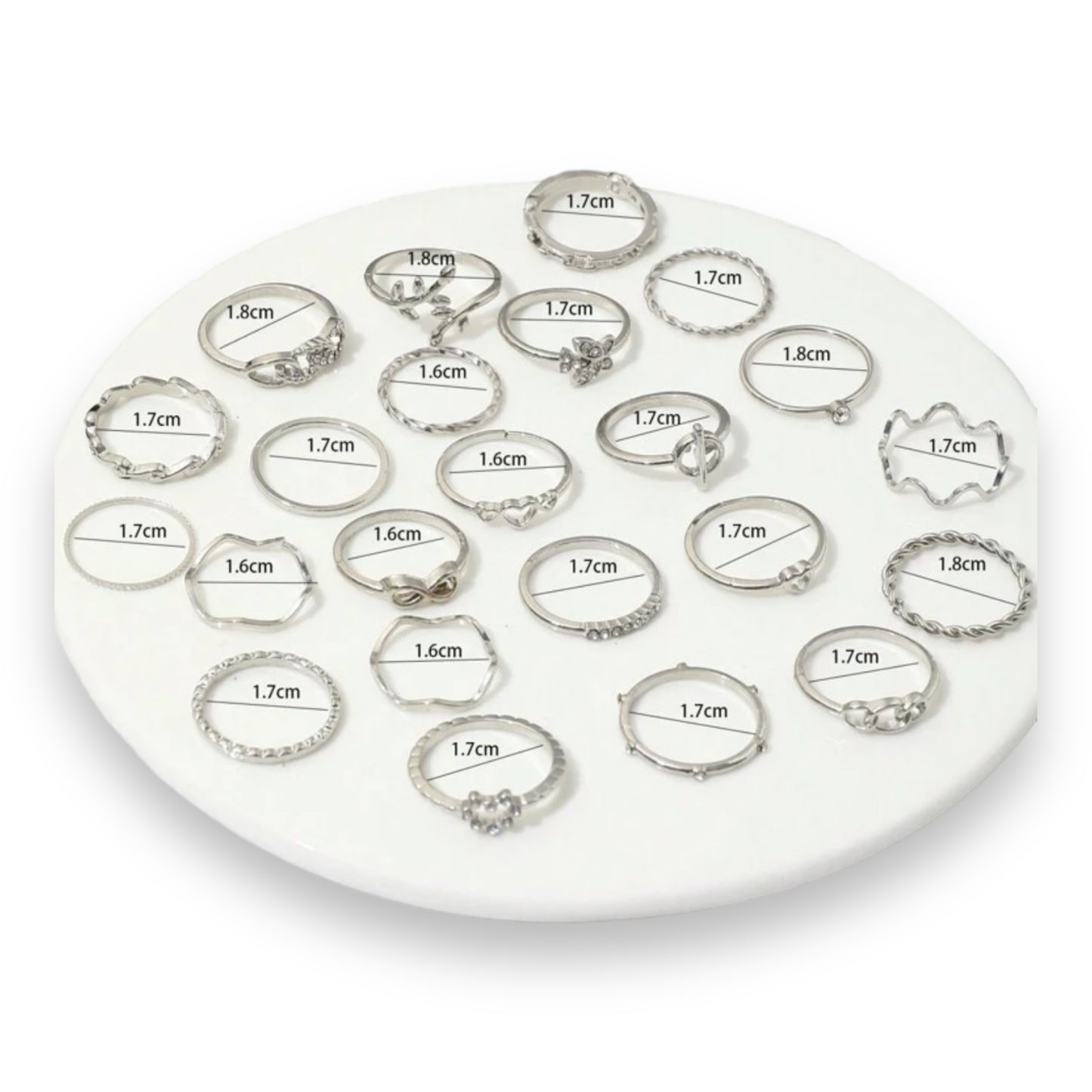 Kinky Pleasure - S027 - Ring Collection Set Gold Or Silver - 23 Pieces