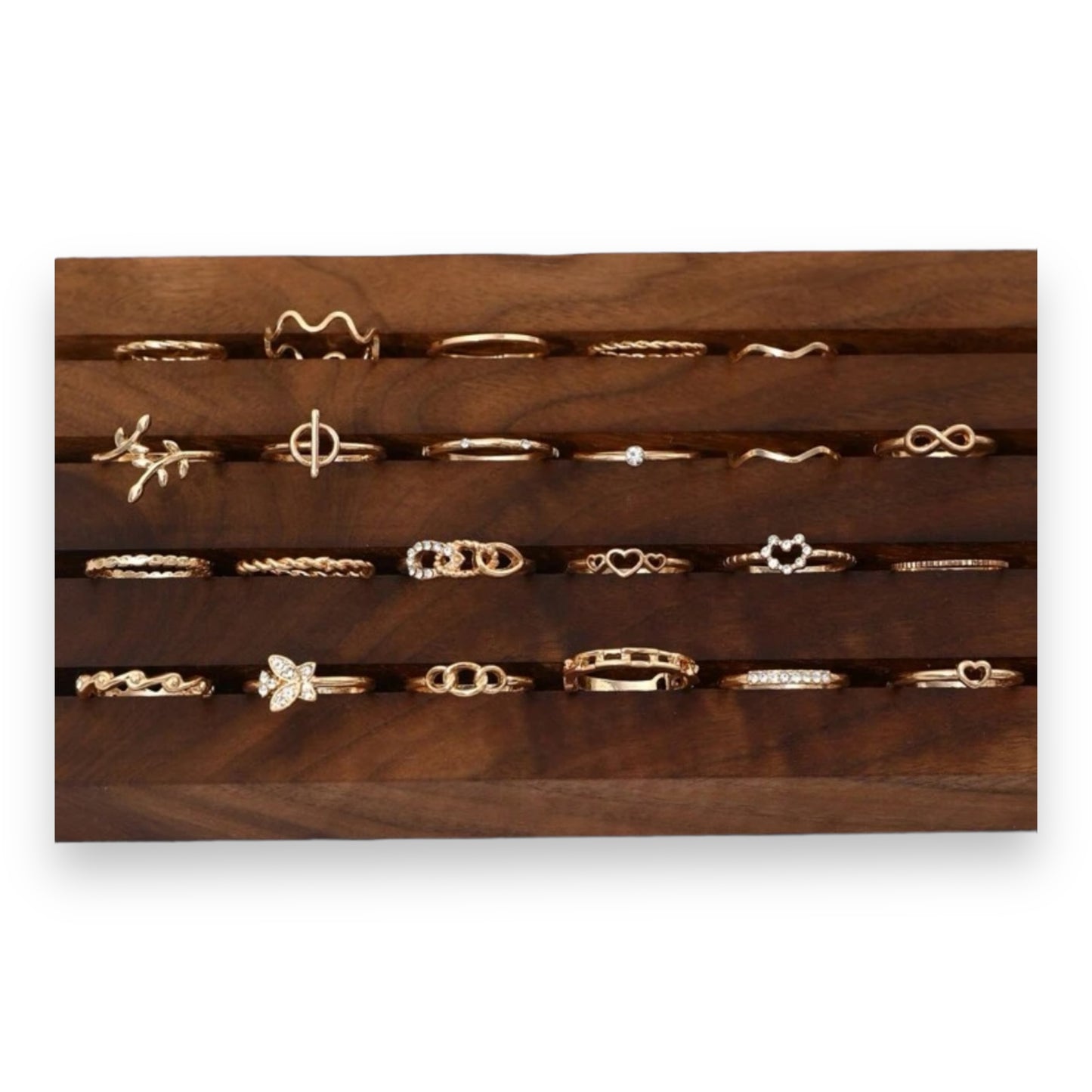 Kinky Pleasure - S027 - Ring Collection Set Gold Or Silver - 23 Pieces
