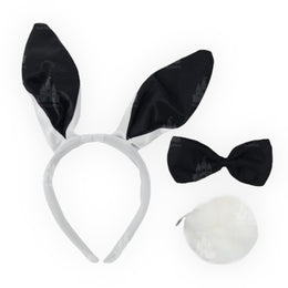 Kinky Pleasure - PL003 - Bunny Ears Set - 3 Pieces - Black