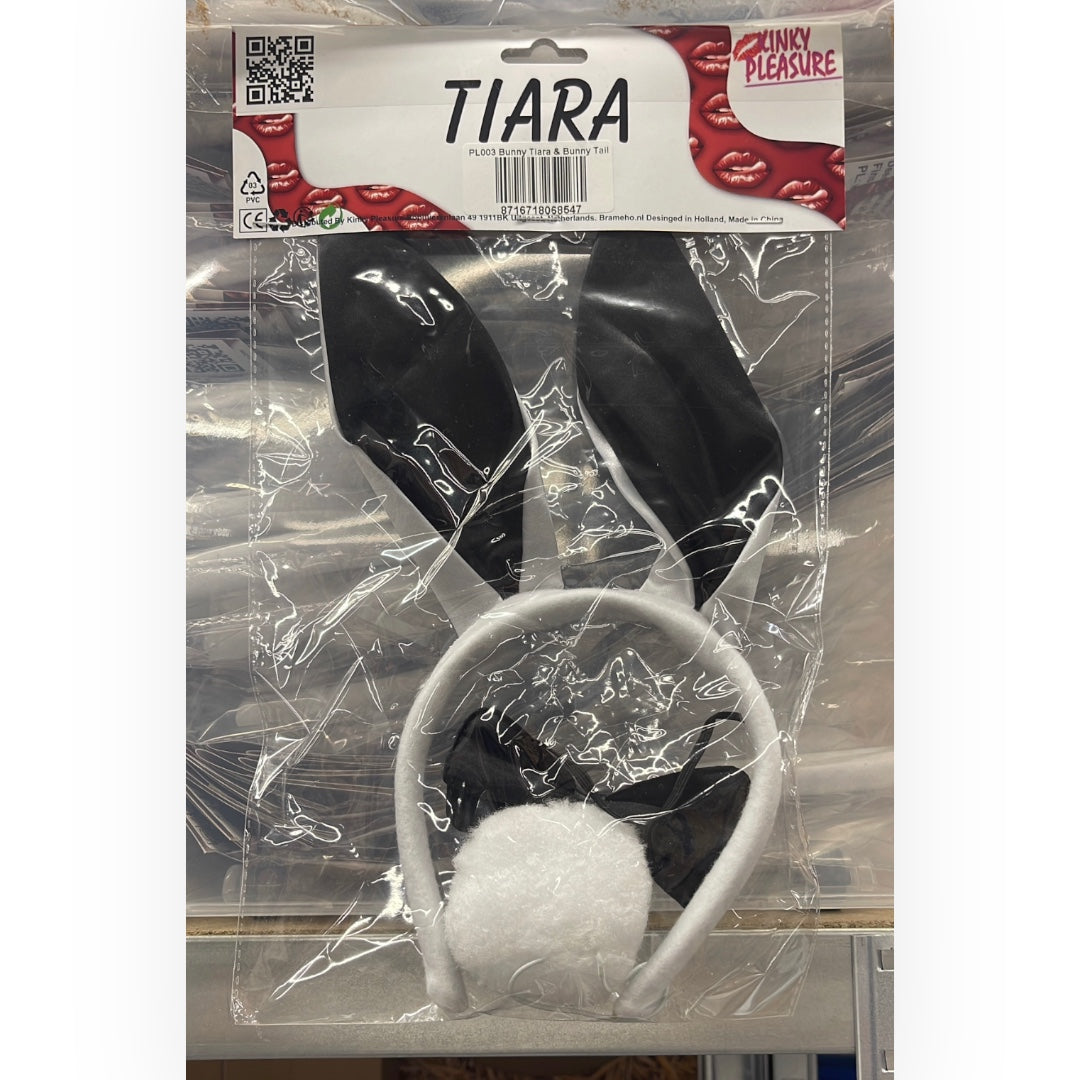 Kinky Pleasure - PL003 - Bunny Ears Set - 3 Pieces - Black