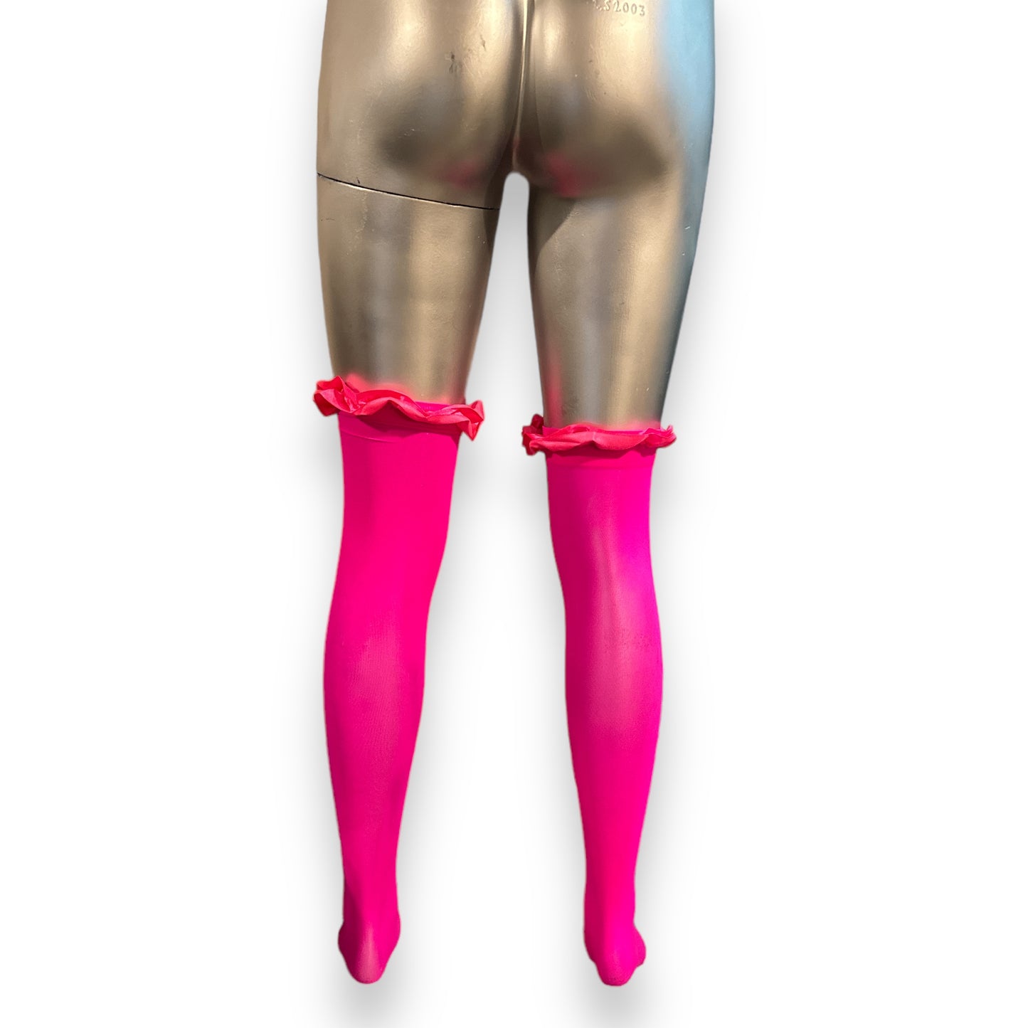 Kinky Pleasure - MP053 - Stockings In Neon Pink - Available in 2 Sizes