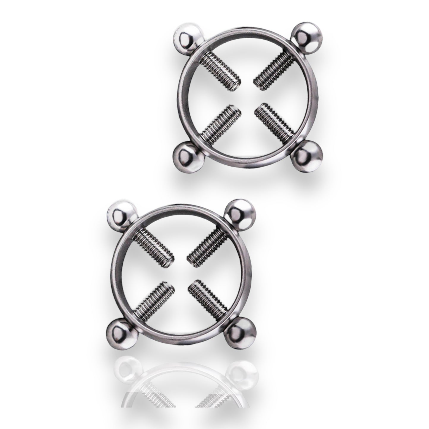 Kinky Pleasure - NC07- Double Trouble - Kinky Clamps - 7 Colours - Heavy version - Nipple clamps - Stylish Colourbox