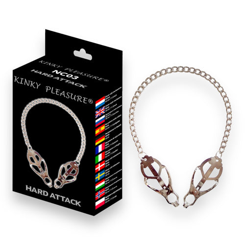 Kinky Pleasure - NC03 - Hard Attack - Kinky Clamps - Heavy version - Nipple Clamps - Stylish Colour box