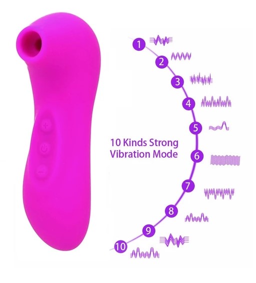 Power Escorts - BR160 - Oral Queen Oral Sucker- Waterproof Clitoral Stimulator/Massager - 10 Modes - 3 Colours