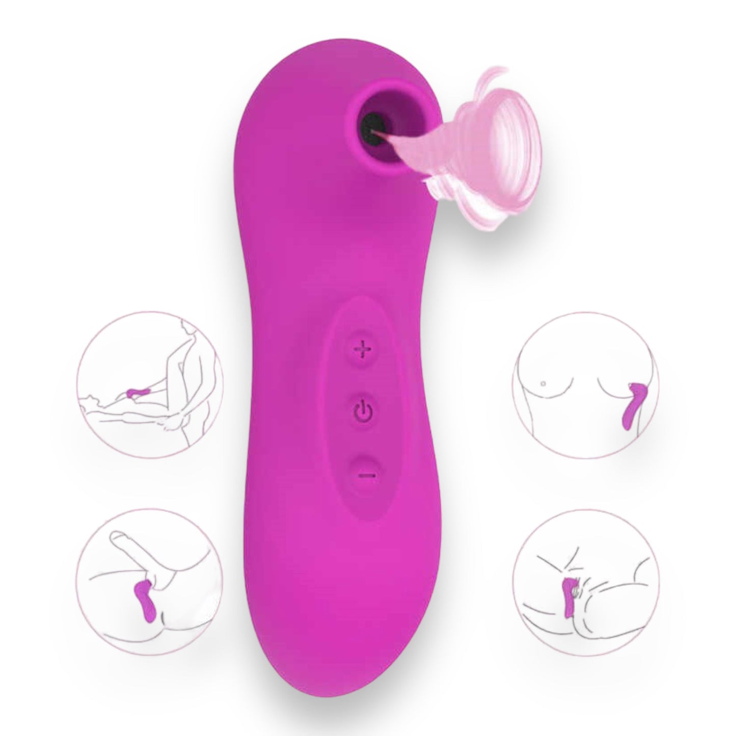 Power Escorts - BR160 - Oral Queen Oral Sucker- Waterproof Clitoral Stimulator/Massager - 10 Modes - 3 Colours