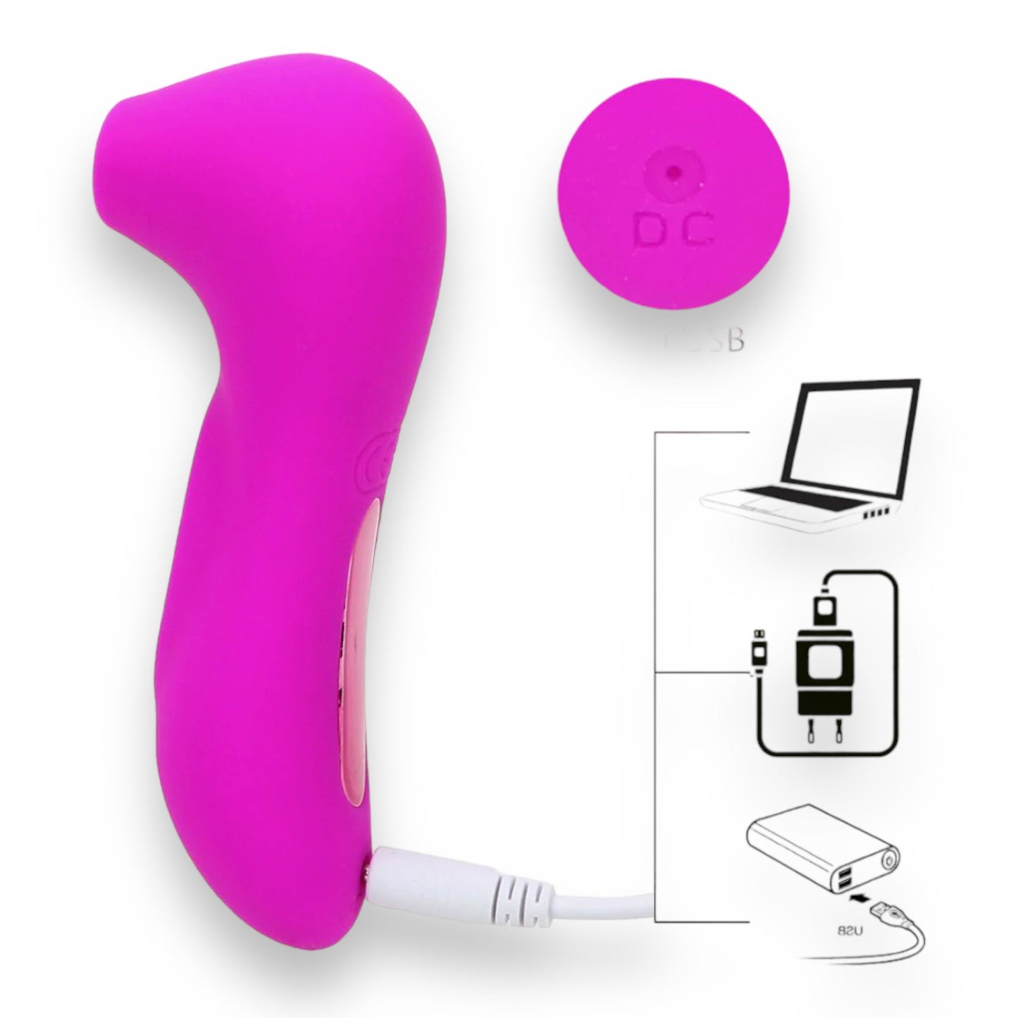 Power Escorts - BR160 - Oral Queen Oral Sucker- Waterproof Clitoral Stimulator/Massager - 10 Modes - 3 Colours