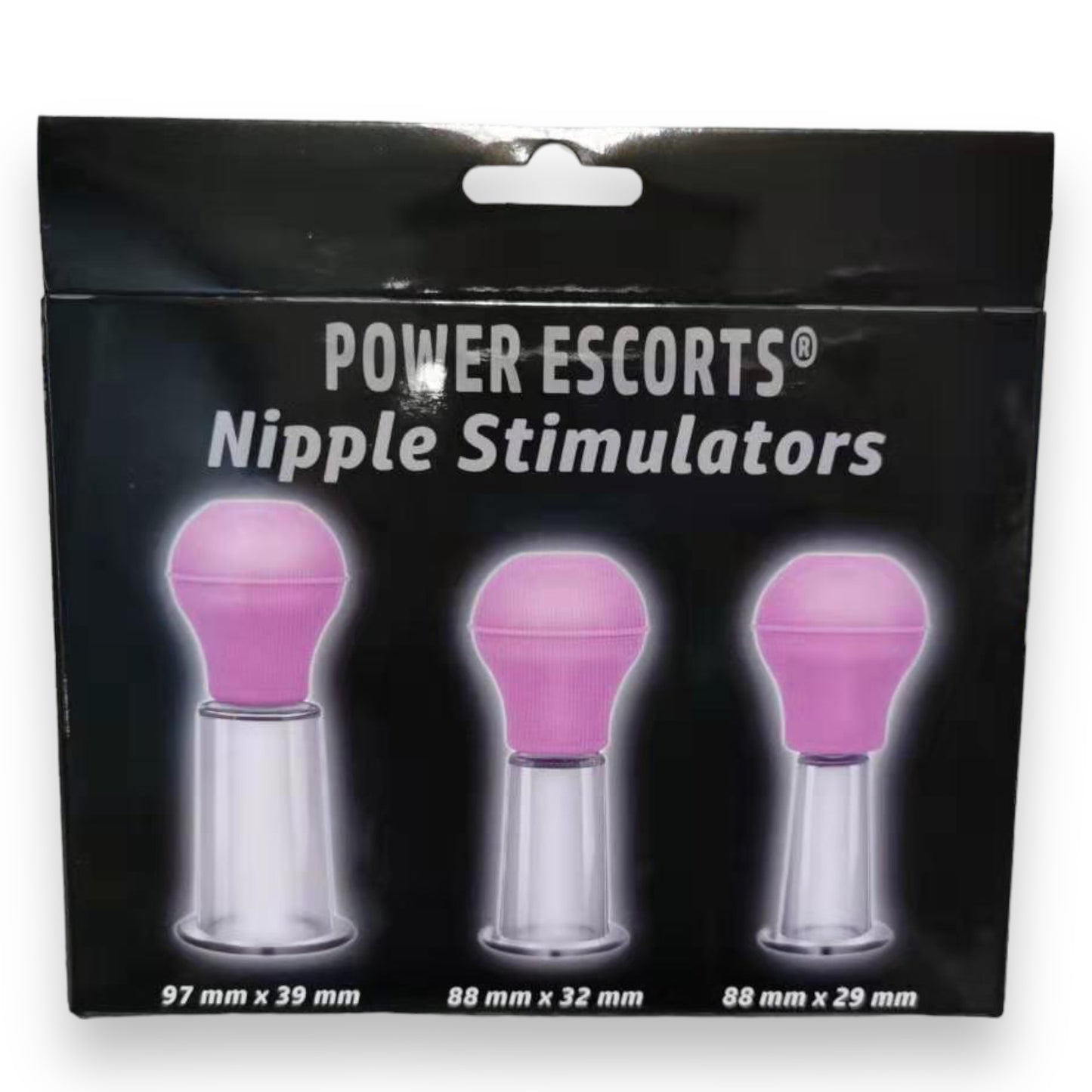 Power Escorts - BR169 - Nipple Stimulators - Starter 3 Pack - Nipple Pumps - Small/Medium/Large - Pink/Transparant