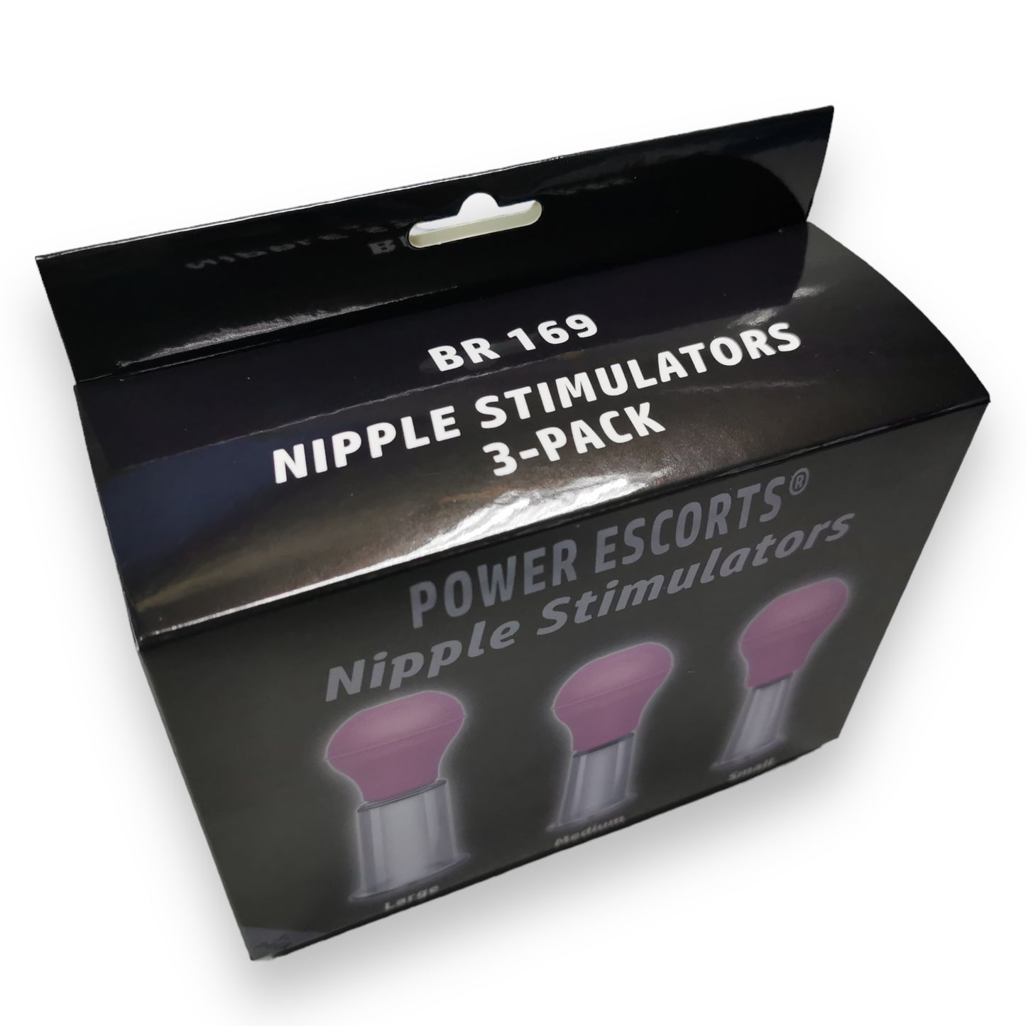 Power Escorts - BR169 - Nipple Stimulators - Starter 3 Pack - Nipple Pumps - Small/Medium/Large - Pink/Transparant