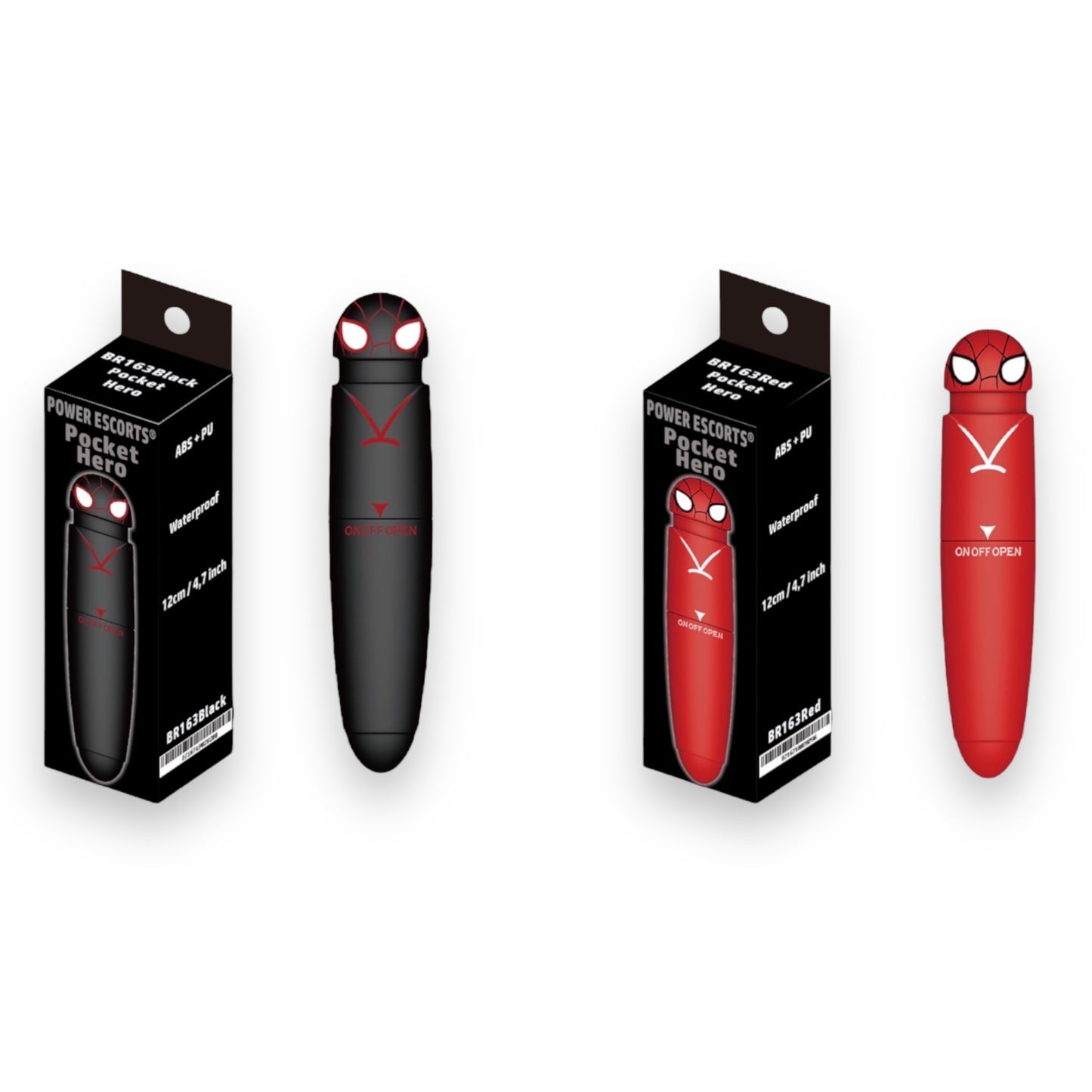 Power Escorts - BR163 - Pocket Hero - Mini G Spot Vibrator - 12 × 2,5 CM - 2 Colours