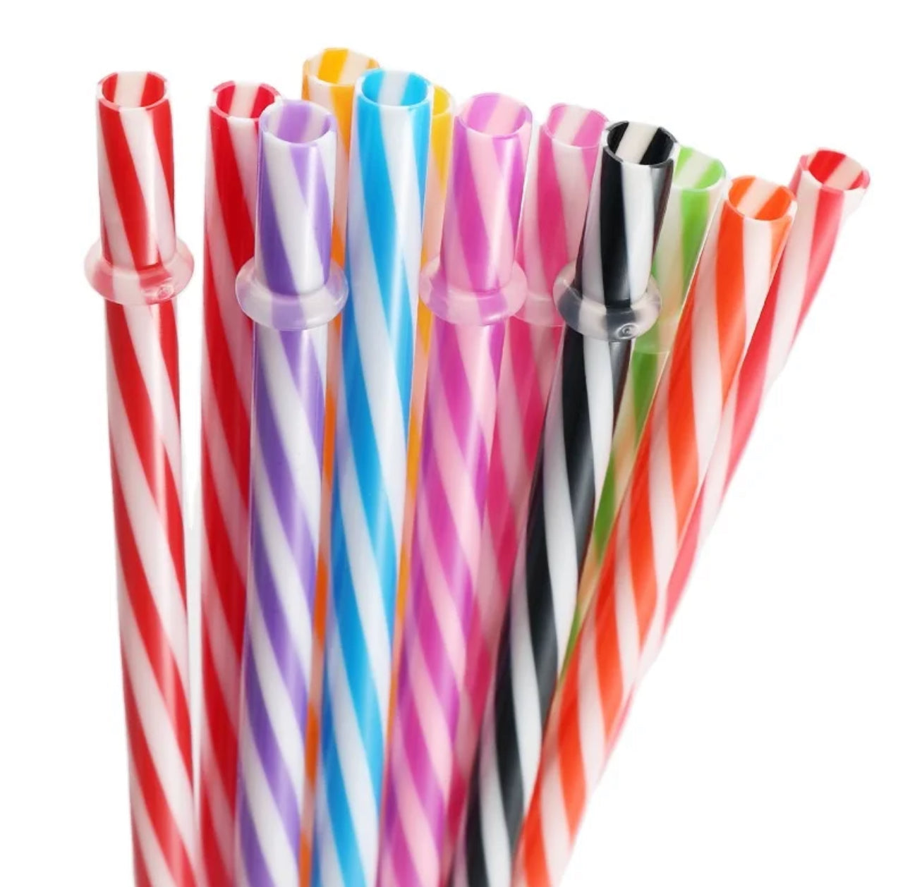 Kinky Pleasure - AX097 - Straws Hard Plastic - Multicolour - 10 Pack