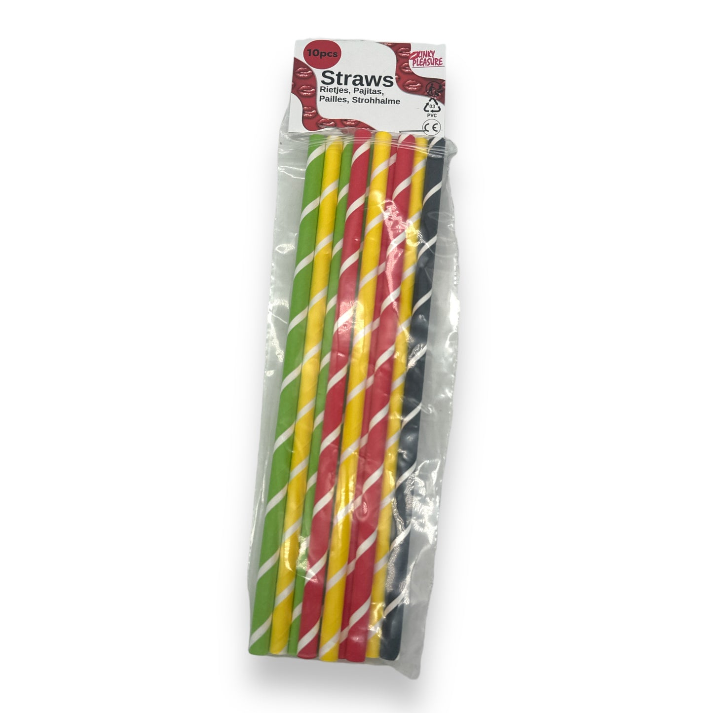 Kinky Pleasure - PK004 - Straws Paper Milkshake - 230x8mm - 10-Pack