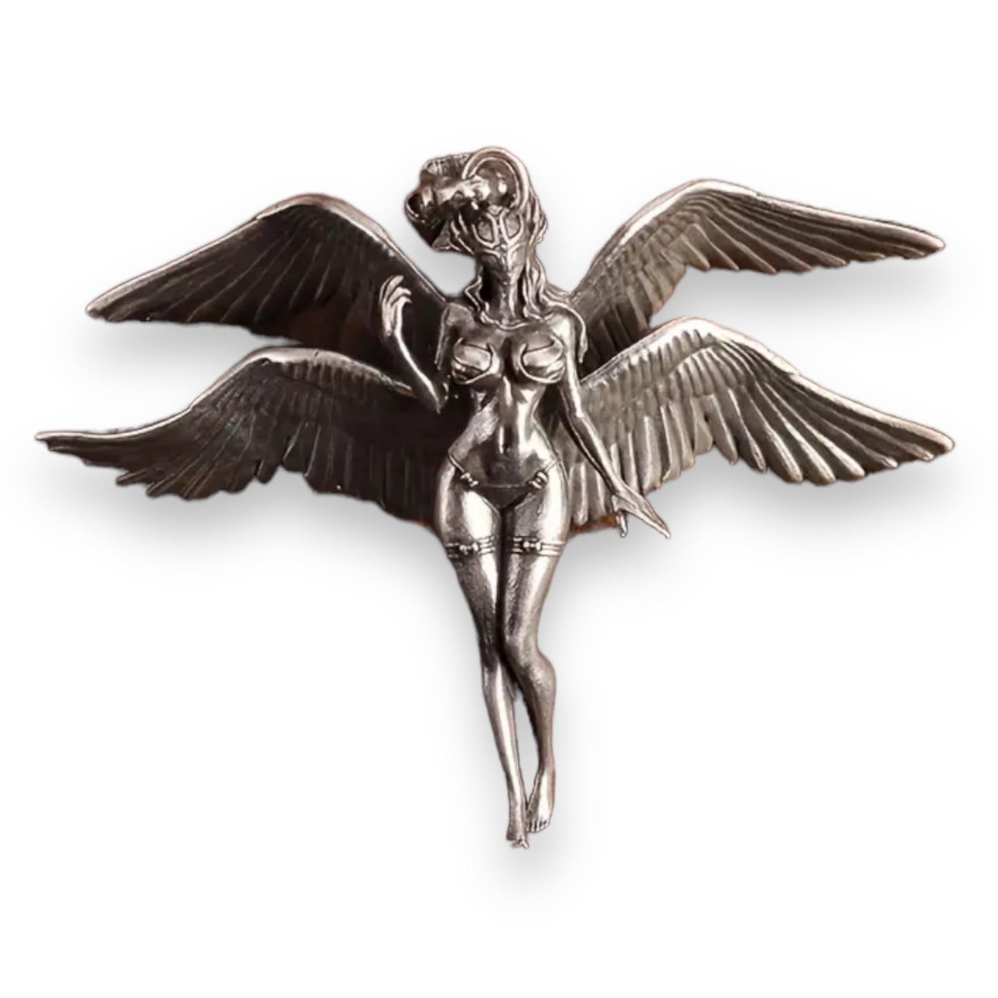 Kinky Pleasure - T047 - Necklace - Winged Warrior Elegance - 60cm Chain - 5.5x7cm Pendant