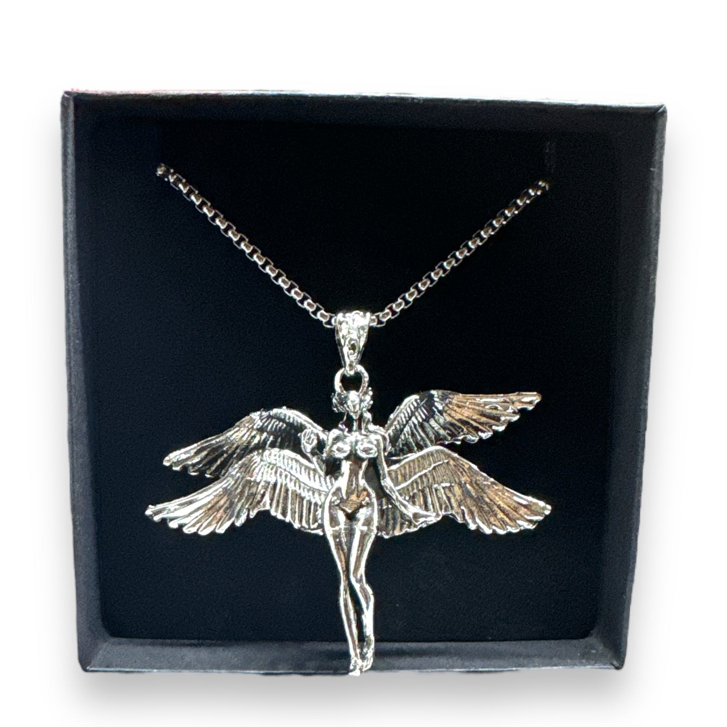 Kinky Pleasure - T047 - Necklace - Winged Warrior Elegance - 60cm Chain - 5.5x7cm Pendant