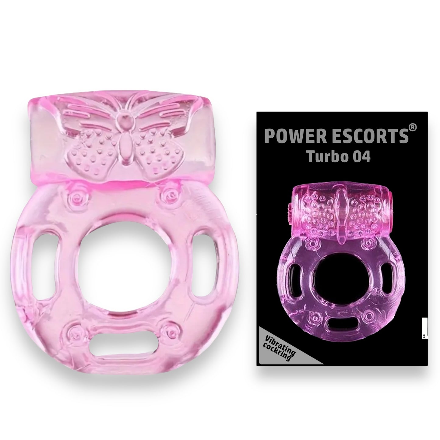 Power Escorts - BR73 - Turbo 04 - Vibrating Cockring - Flexible - Pink