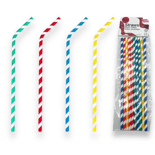 Kinky Pleasure - PK003 - Straws Paper Bendable - 220x6mm - 10-Pack