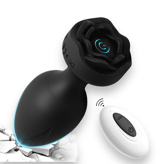 Power Escorts - BR313 - Princess Plug -  Remote Rose Design Plug - USB Rechargeable - 10 Functions - Two Colors