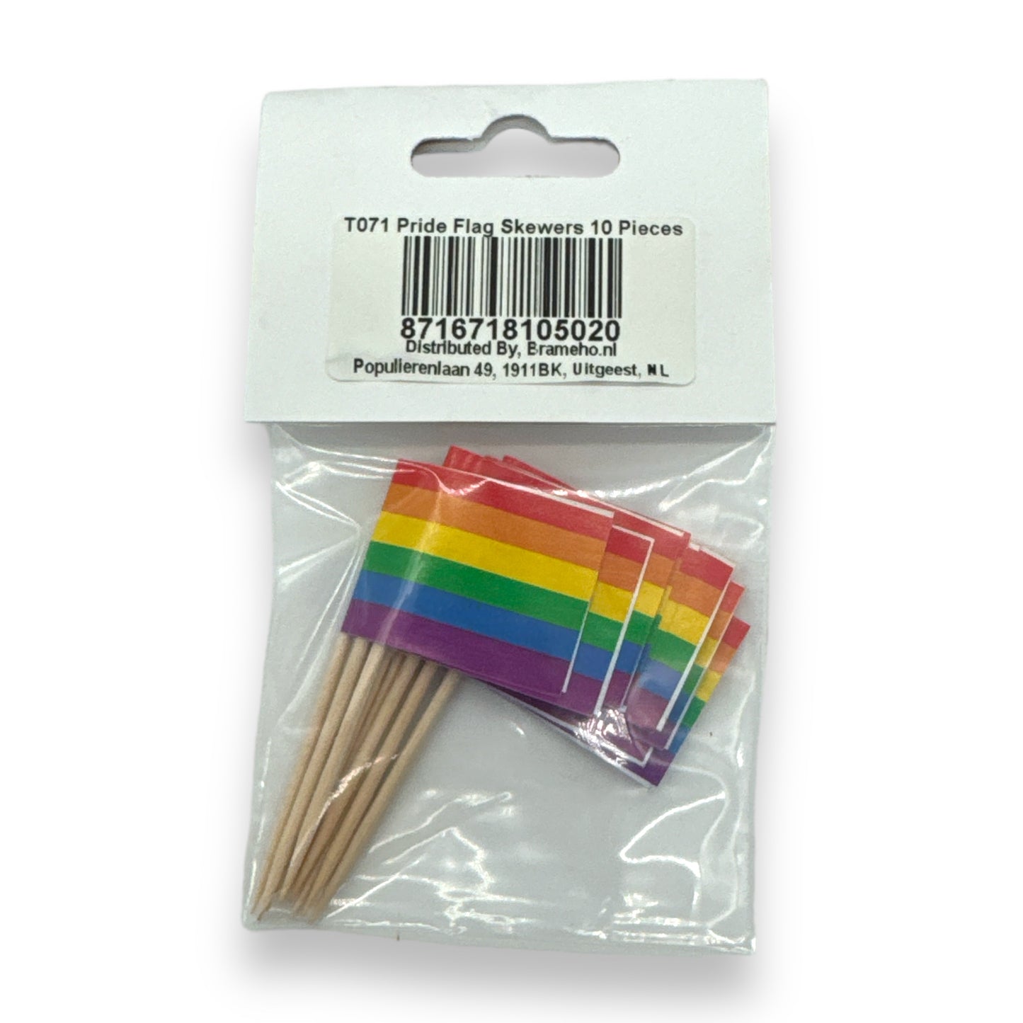 Kinky Pleasure - T071 - Pride Flag Party Skewers - 10 Piece Set