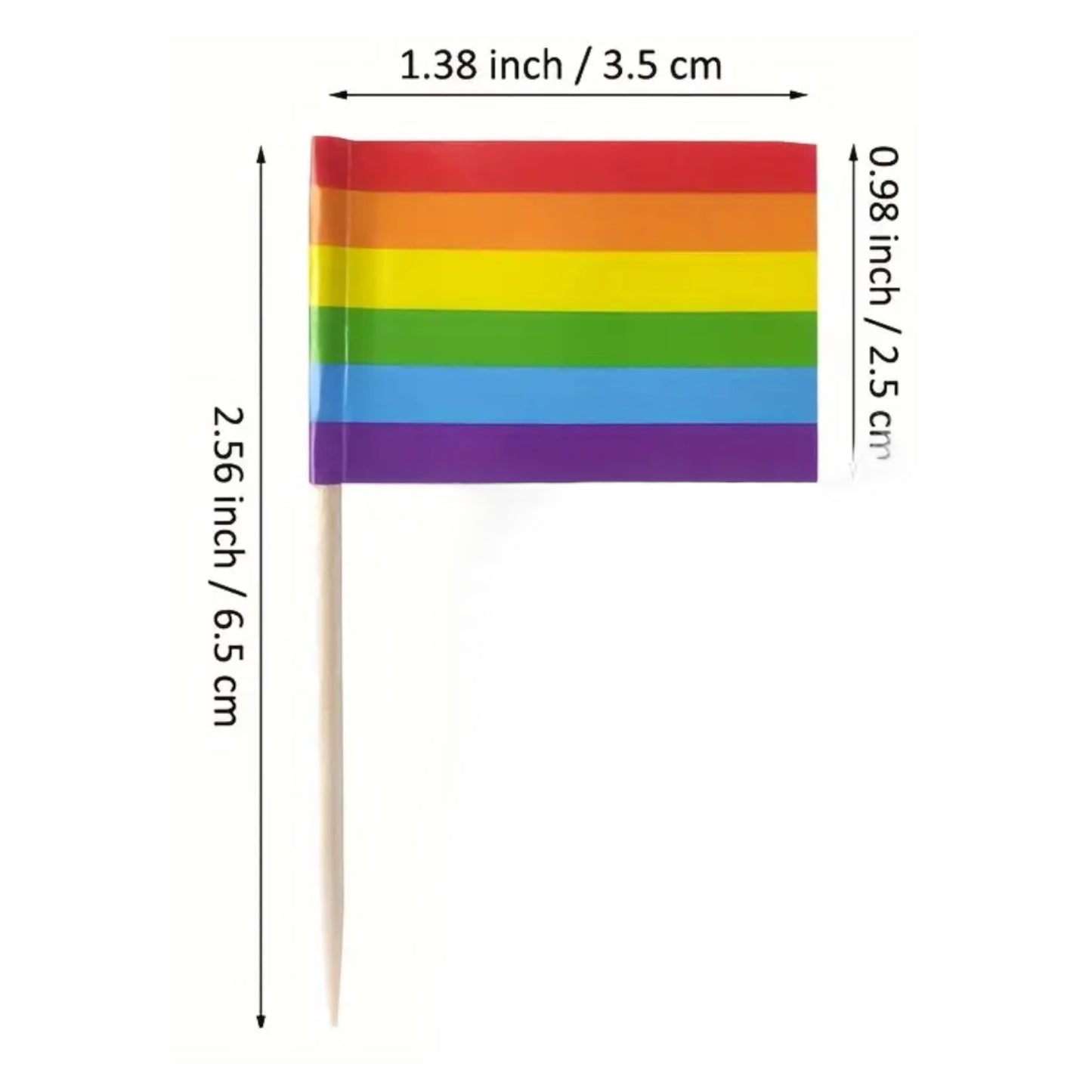 Kinky Pleasure - T071 - Pride Flag Party Skewers - 10 Piece Set