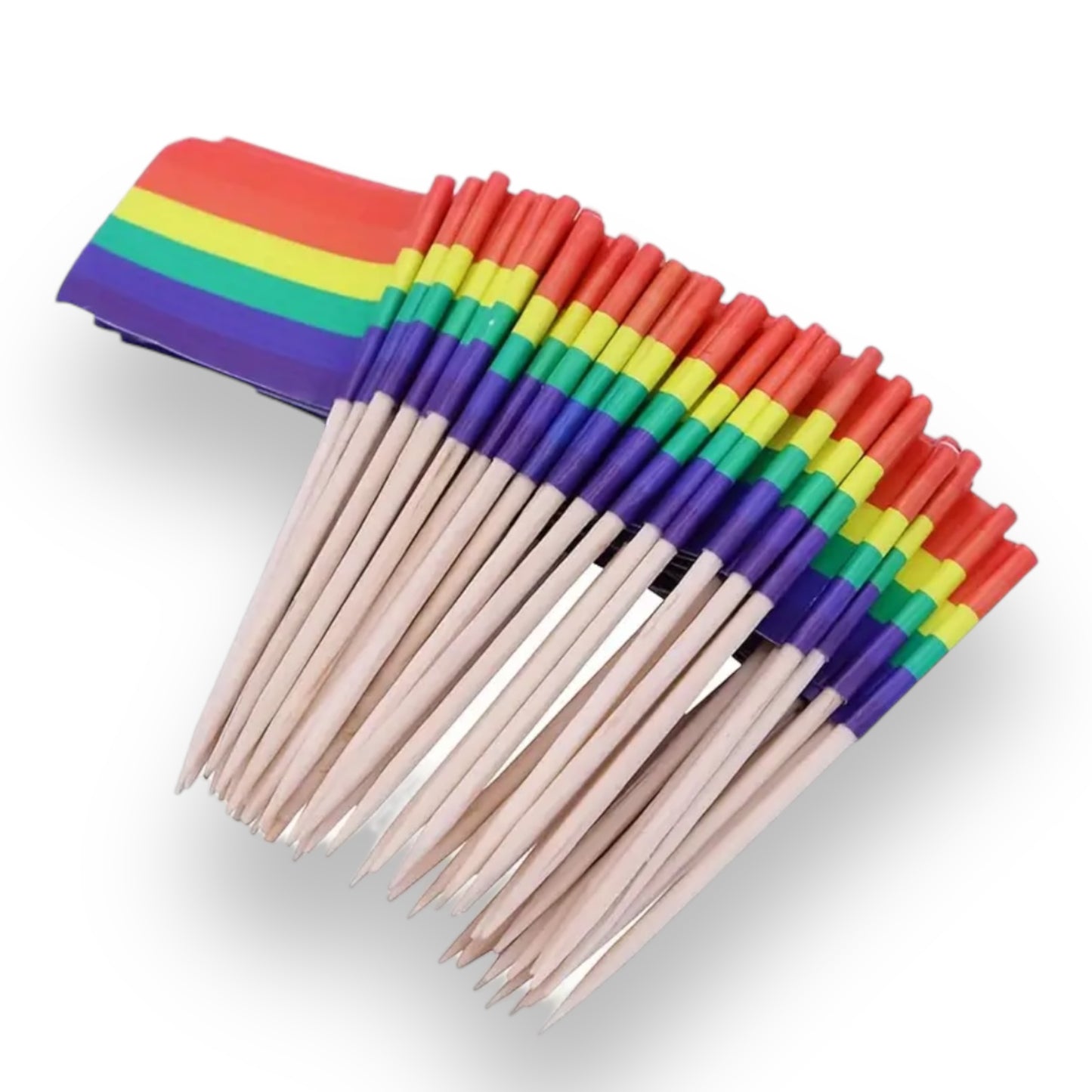Kinky Pleasure - T071 - Pride Flag Party Skewers - 10 Piece Set