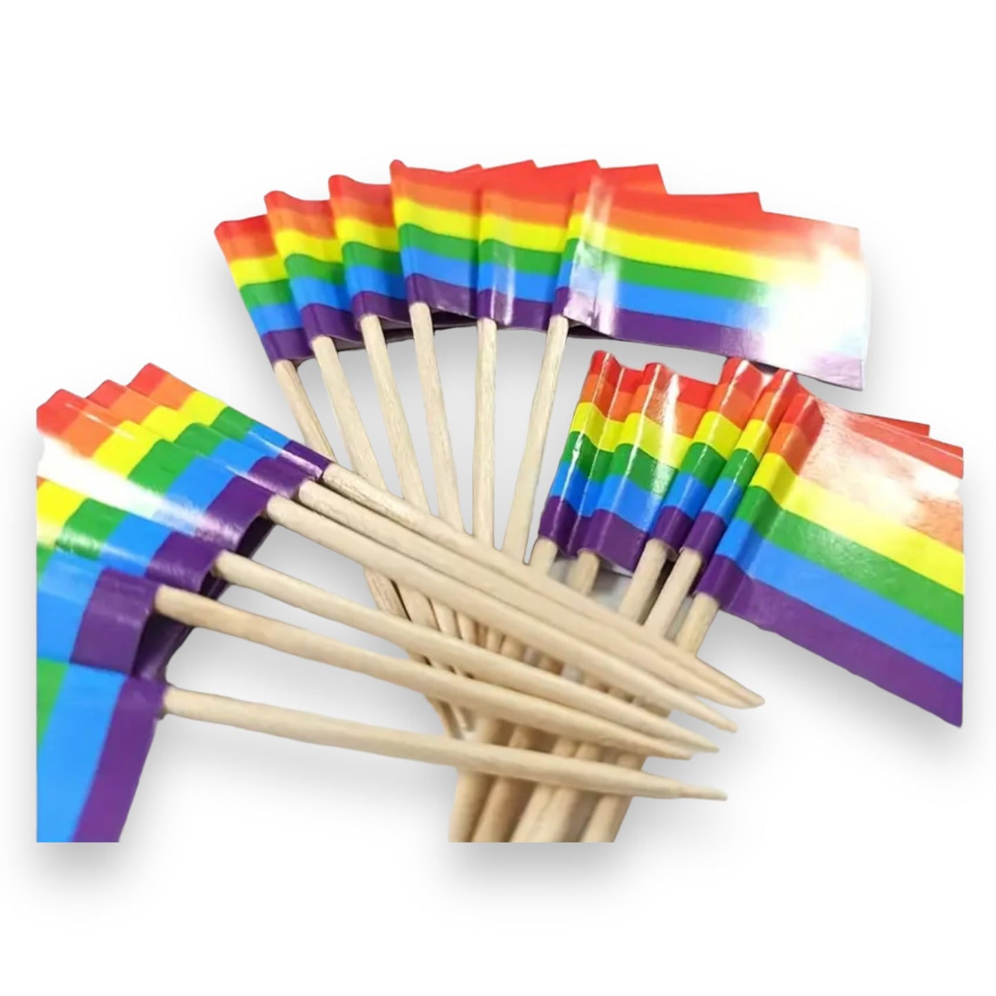 Kinky Pleasure - T071 - Pride Flag Party Skewers - 10 Piece Set