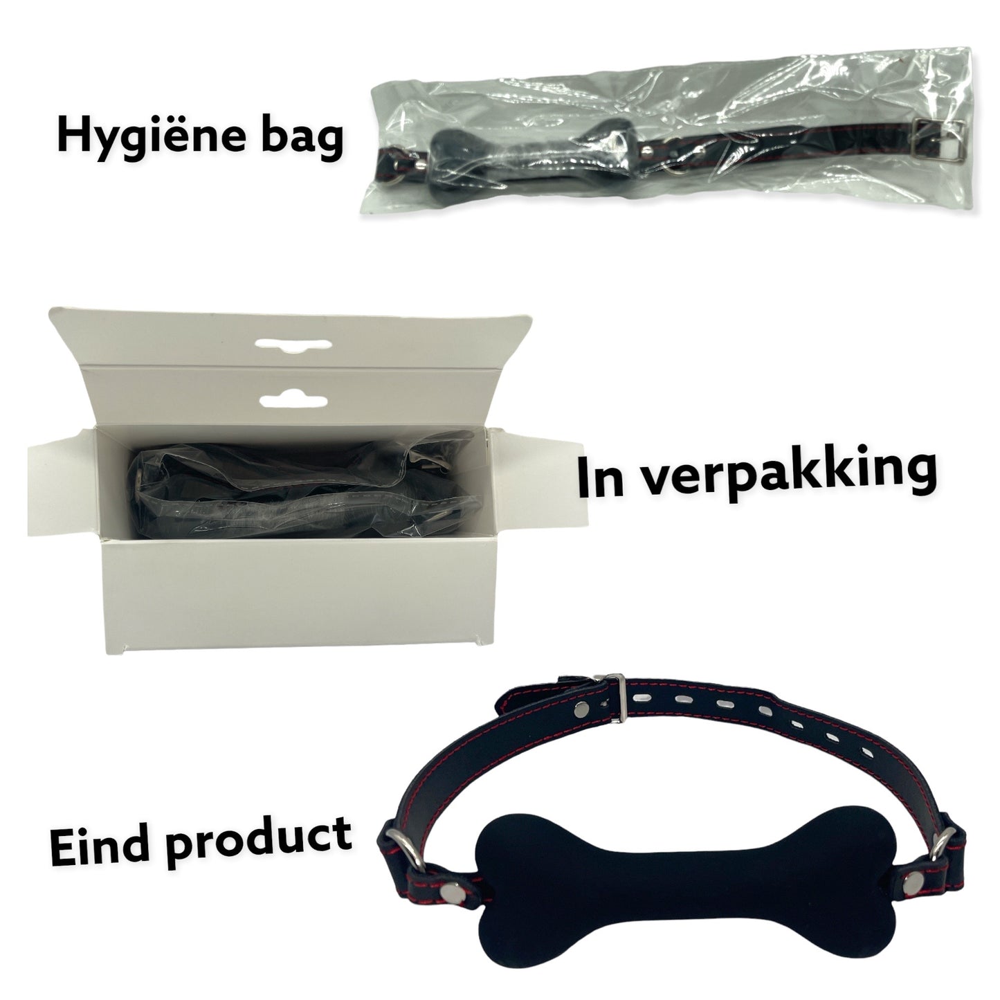 Kinky Pleasure - KP01 - Silicone Bone Gag - 3 Colours