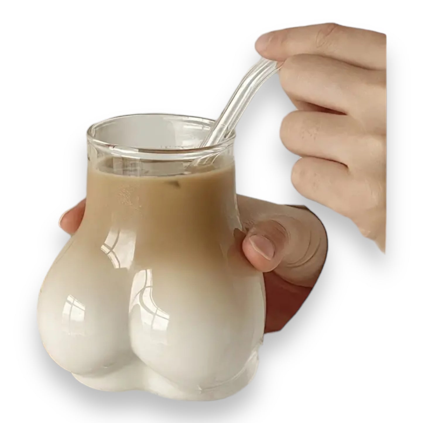 Kinky Pleasure - T015 - Sexy Booty Drinking Glass - 450ml - 6.5x11cm