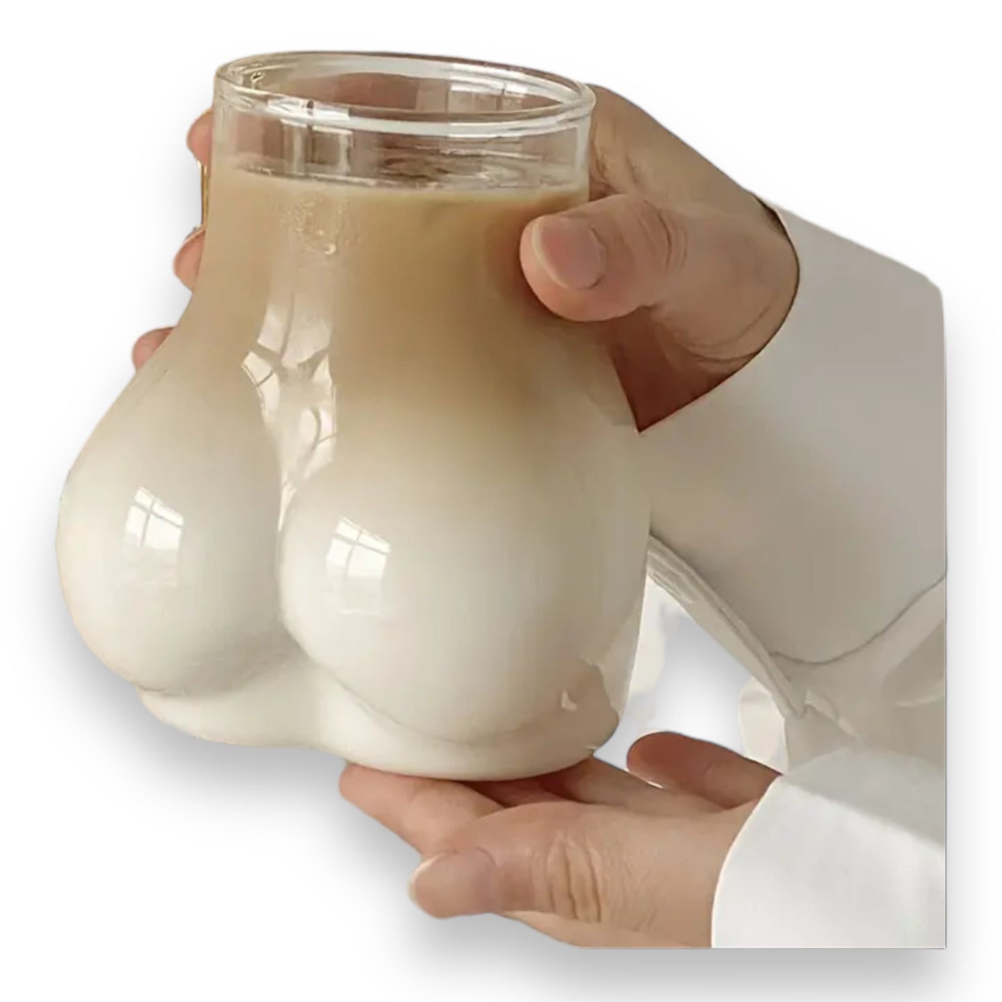 Kinky Pleasure - T015 - Sexy Booty Drinking Glass - 450ml - 6.5x11cm