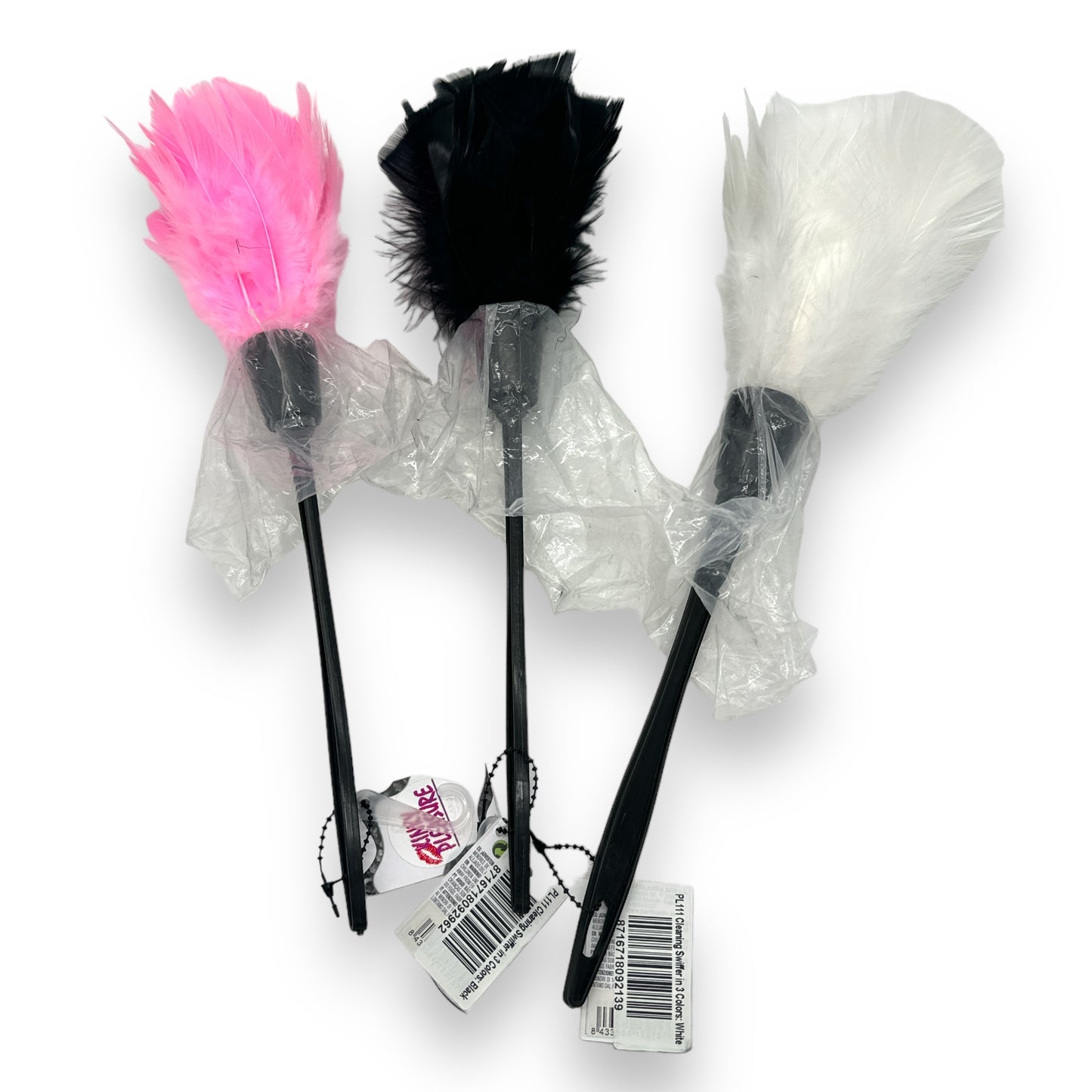 Kinky Pleasure - PL111 - Feather Tickler Swiffer - 3 Colours