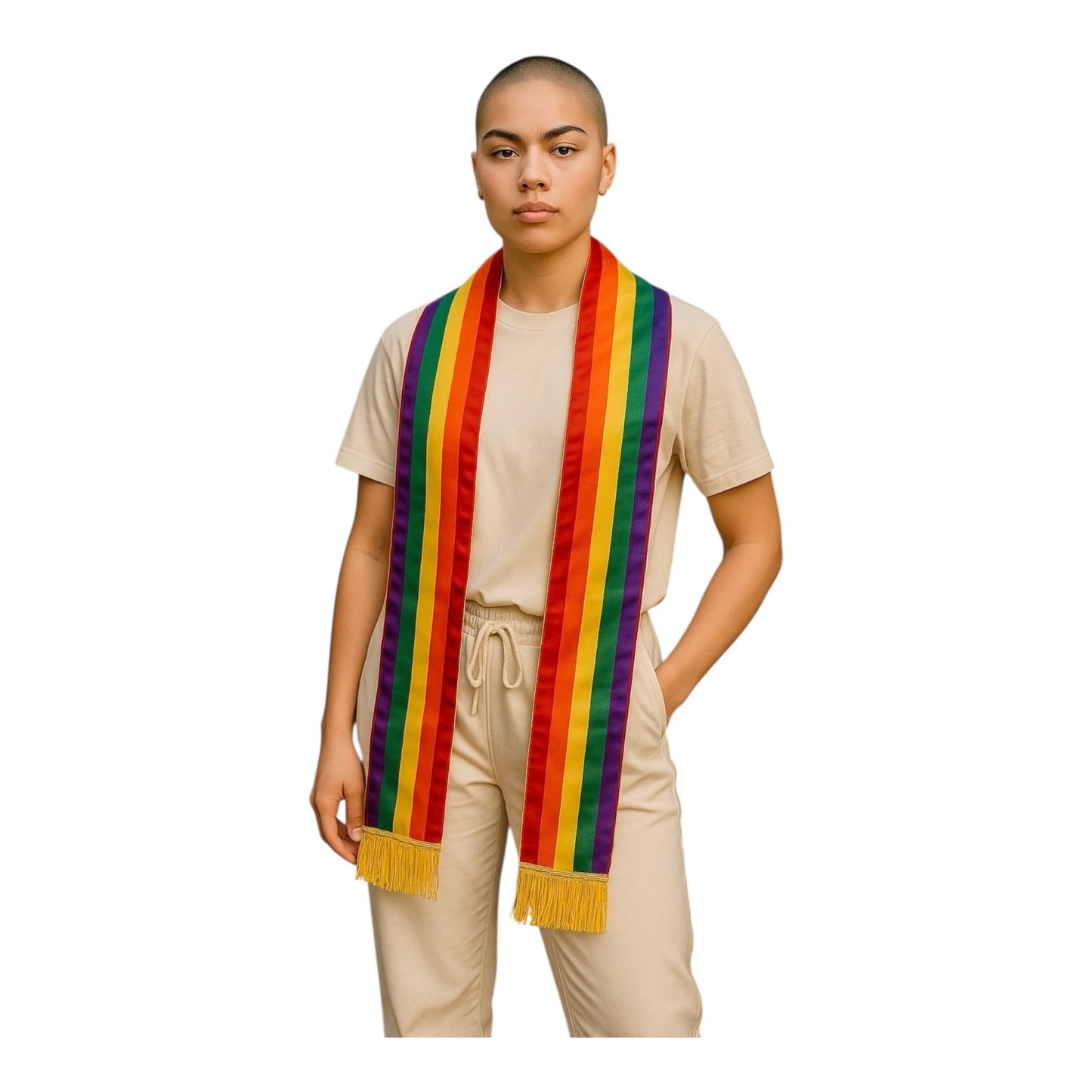 Kinky Pleasure - KPP019 - Pride – Rainbow Scarf with Fringe –