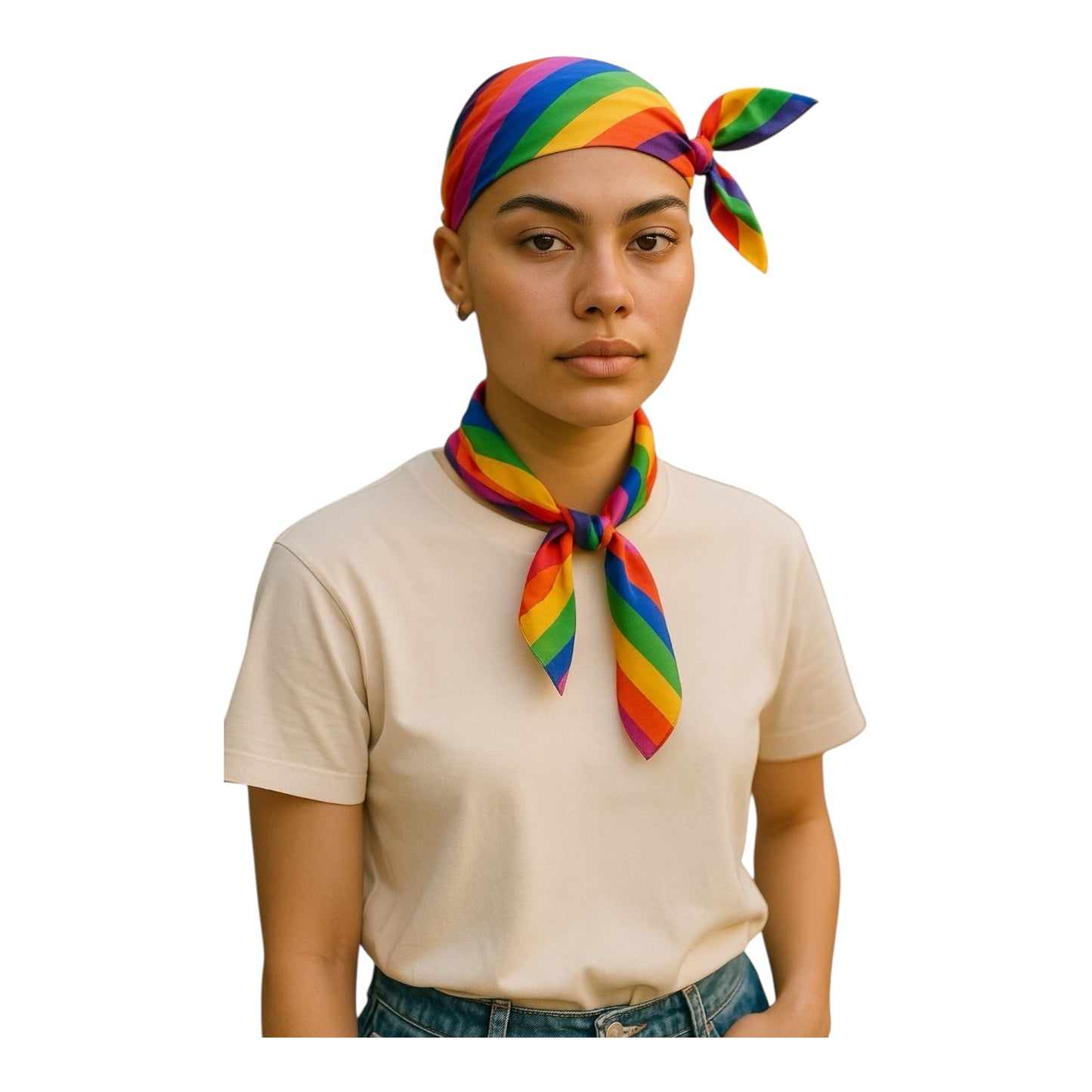 Kinky Pleasure - KPP018 - Pride – Rainbow Bandana Scarf – Multifunctional Model 02