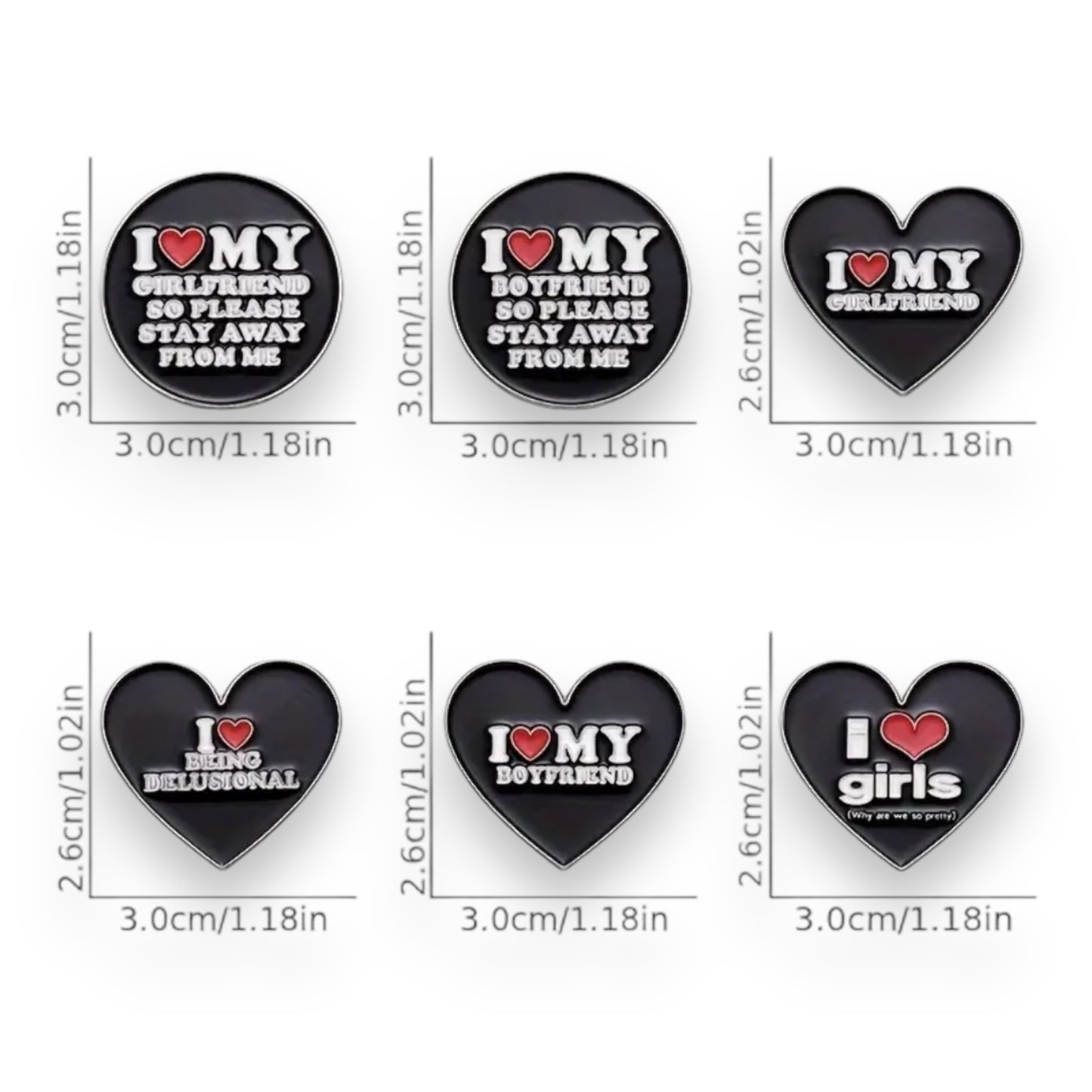 Kinky Pleasure - T024 - Badges For Shirt - Pin/Button/Badge - 6 Models