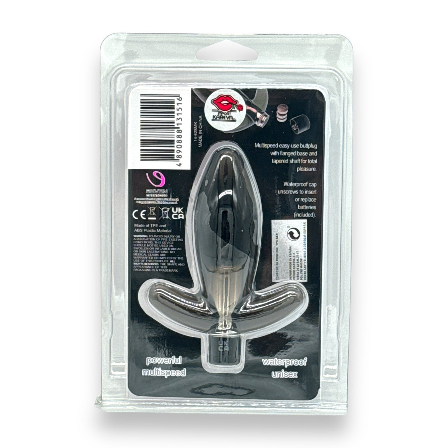 Trendy Deals - TD18077 - EZ Butt Vibrating Plug With Adjustable Speed - Black Including Batteries