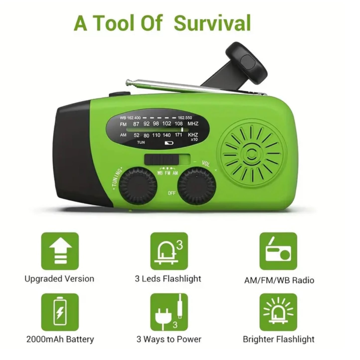 SolarFish - T201 - Emergency Solar Radio with Flashlight & Power Bank