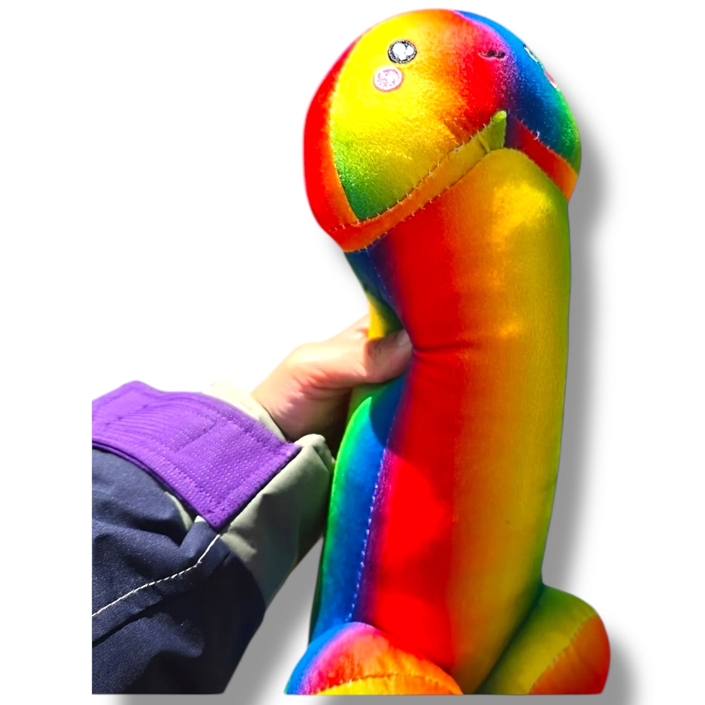 Kinky Pleasure - T224 - Plush Penis Rainbow Pride - 30cm