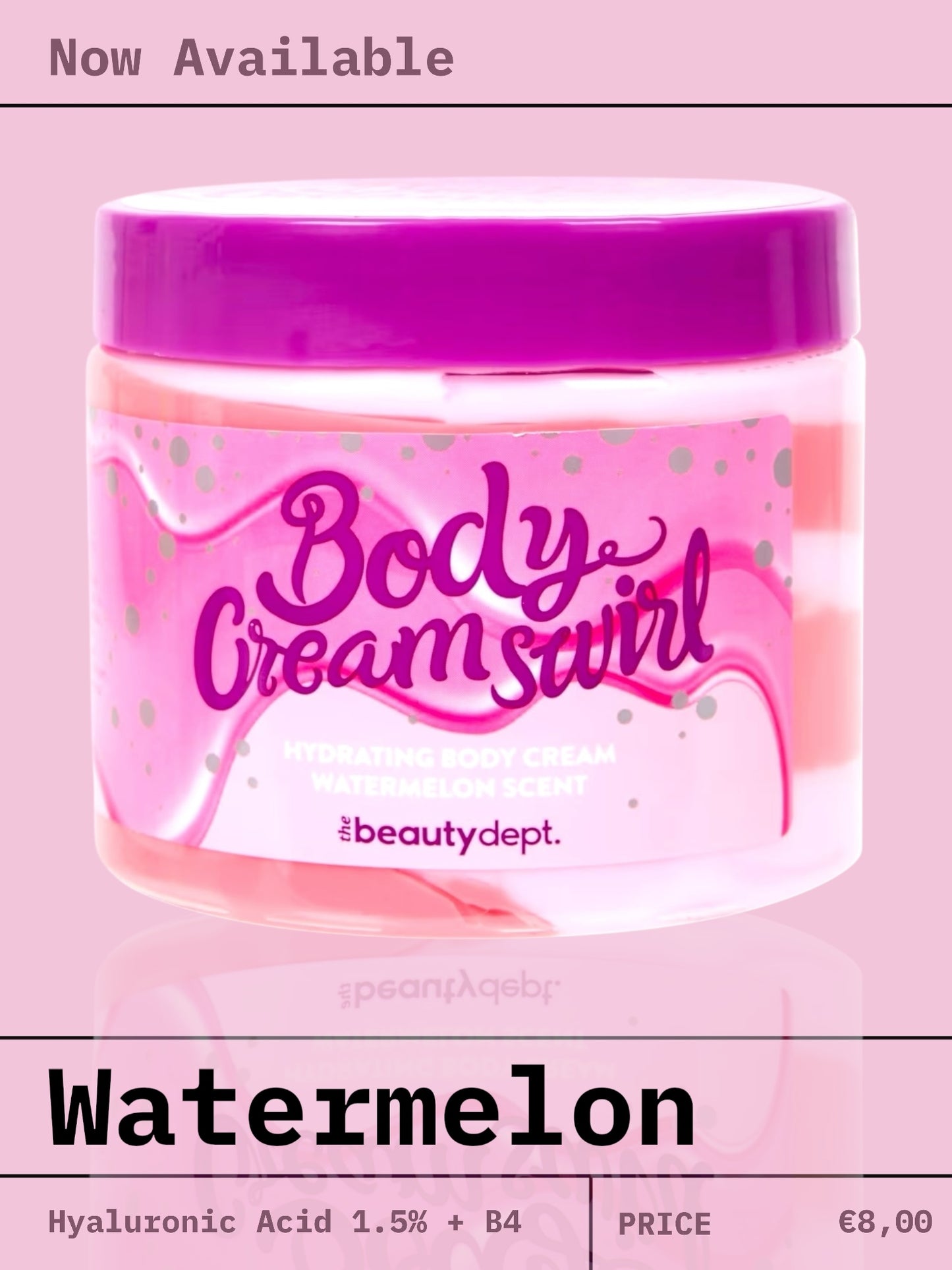 Thebeautydept - Body Cream Swirl – Hydrating Body Cream – Watermelon Scent – 200gr
