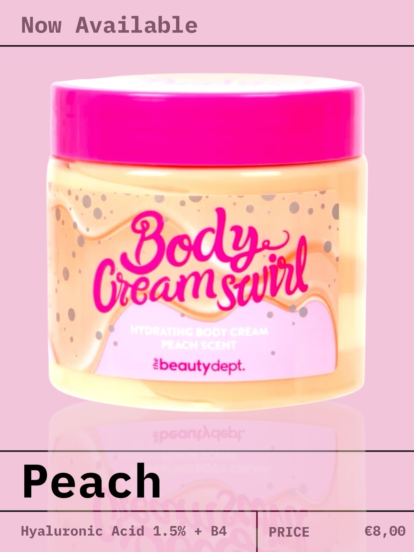 Thebeautydept - Body Cream Swirl – Hydrating Body Cream – Peach Scent – 200gr