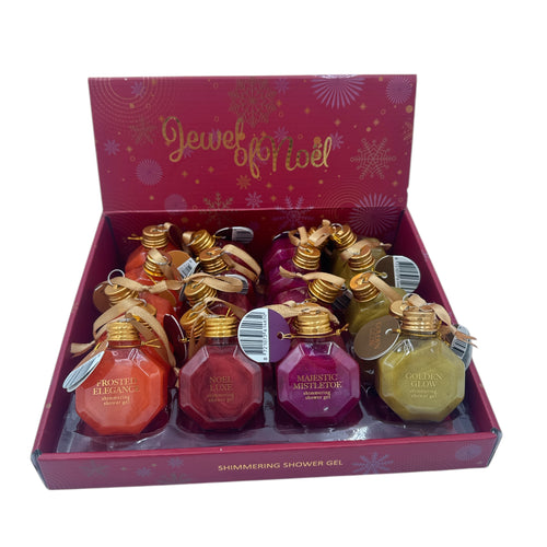 Kinky Pleasure - AC198 - Shimmering Shower Gel – 4 Models – Christmas Ornament Display – 20 Pieces