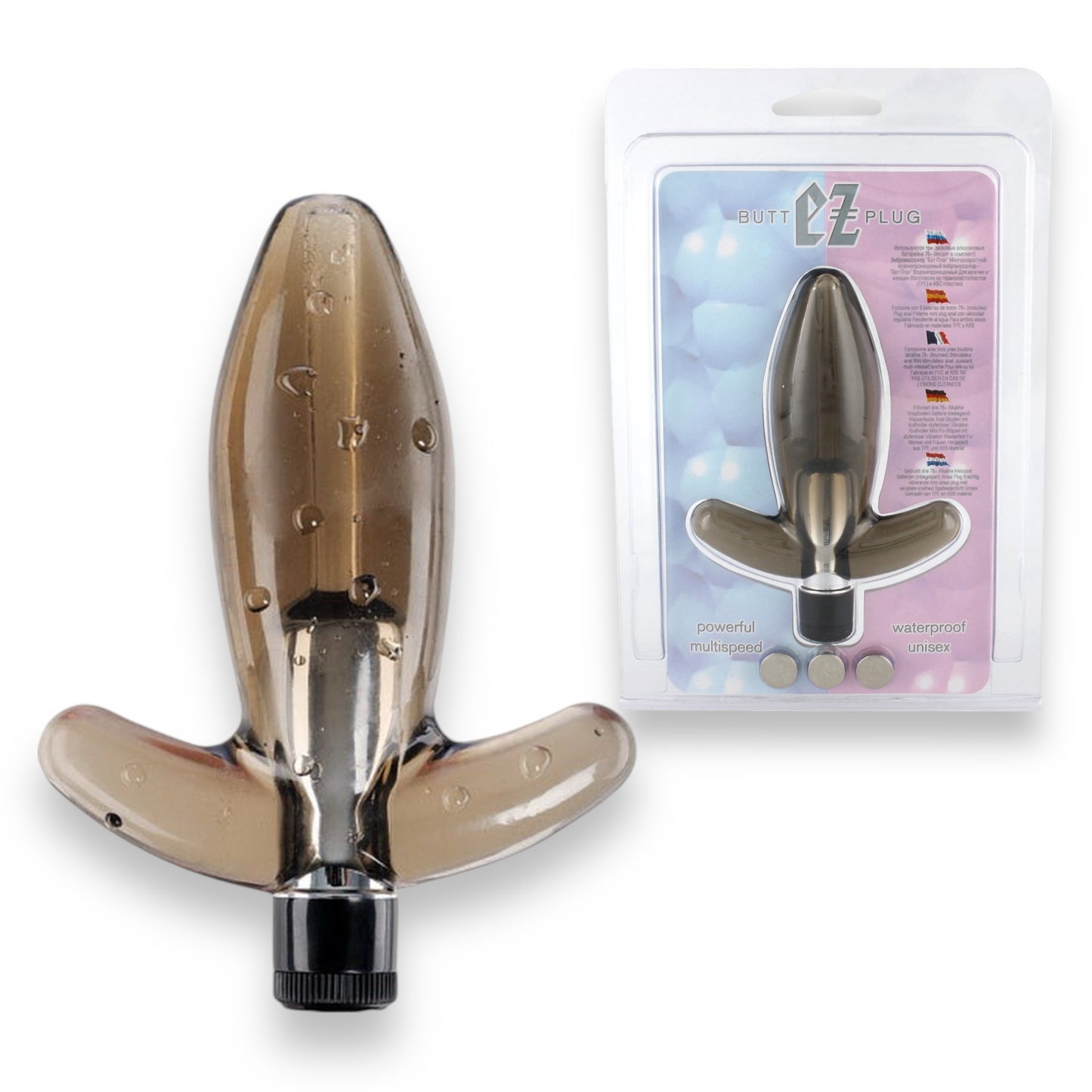 Trendy Deals - TD18077 - EZ Butt Vibrating Plug With Adjustable Speed - Black Including Batteries
