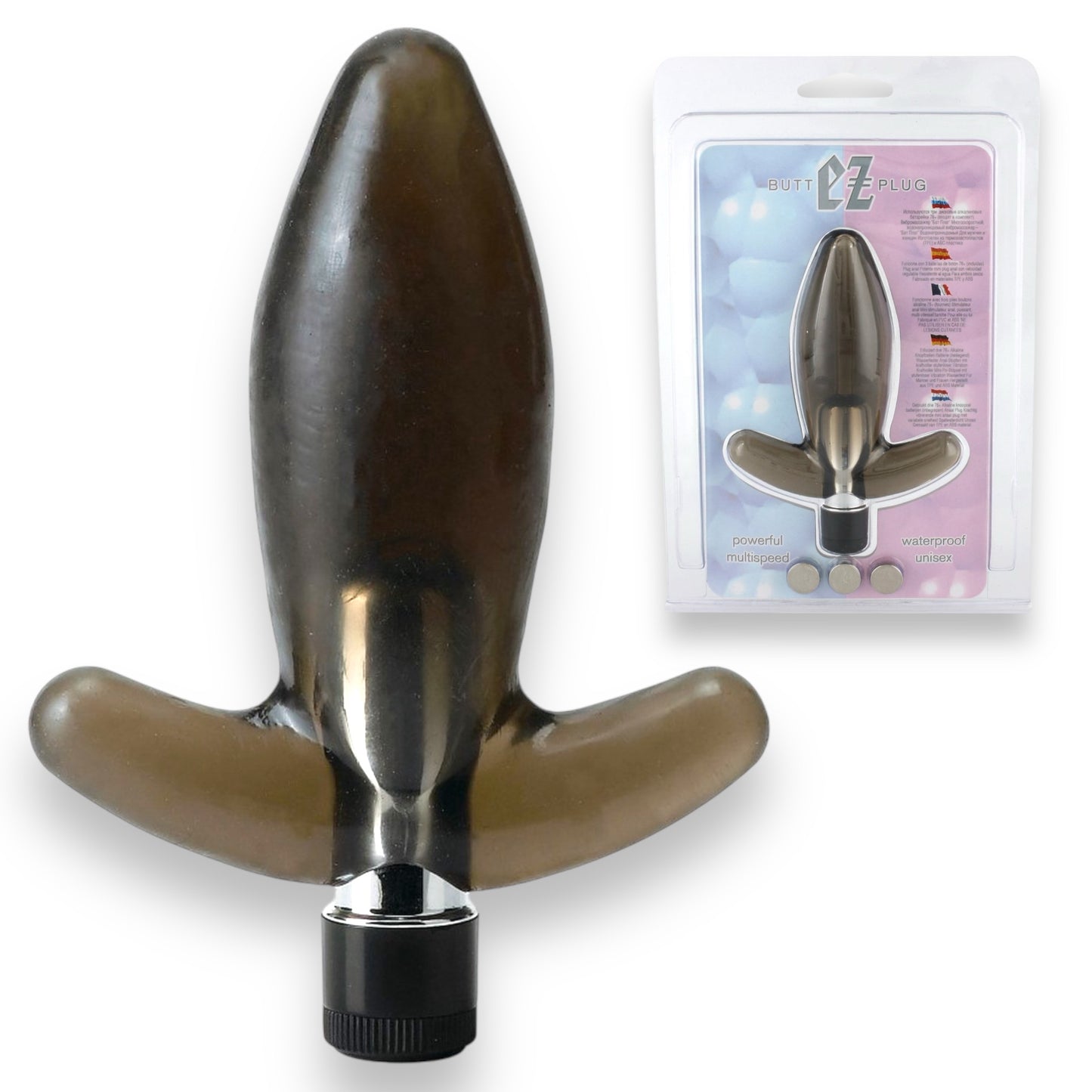Trendy Deals - TD18077 - EZ Butt Vibrating Plug With Adjustable Speed - Black Including Batteries