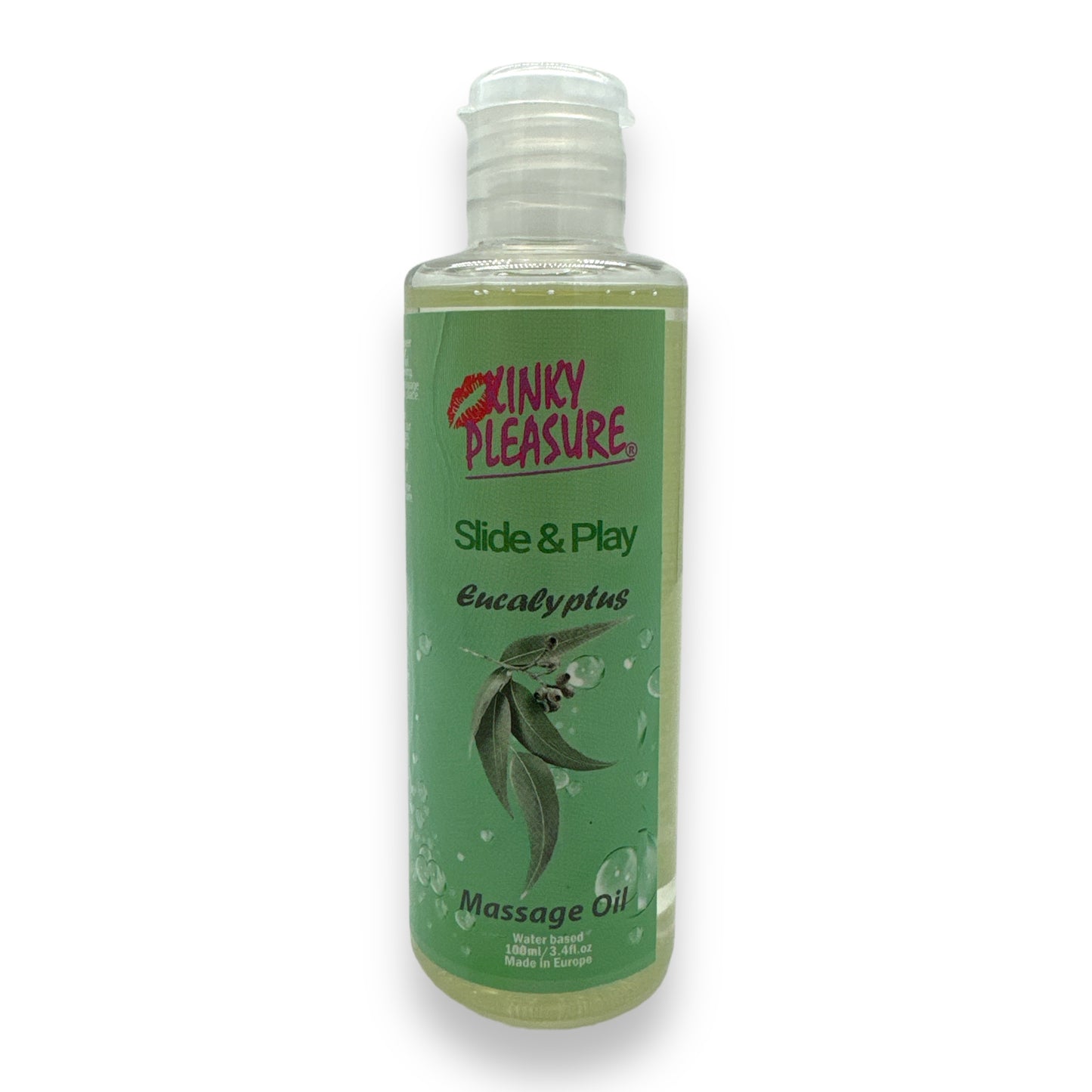 Kinky Pleasure - Display – KP Massage Oil – 100ml – Coconut, Almond, Eucalyptus – 56 Pieces