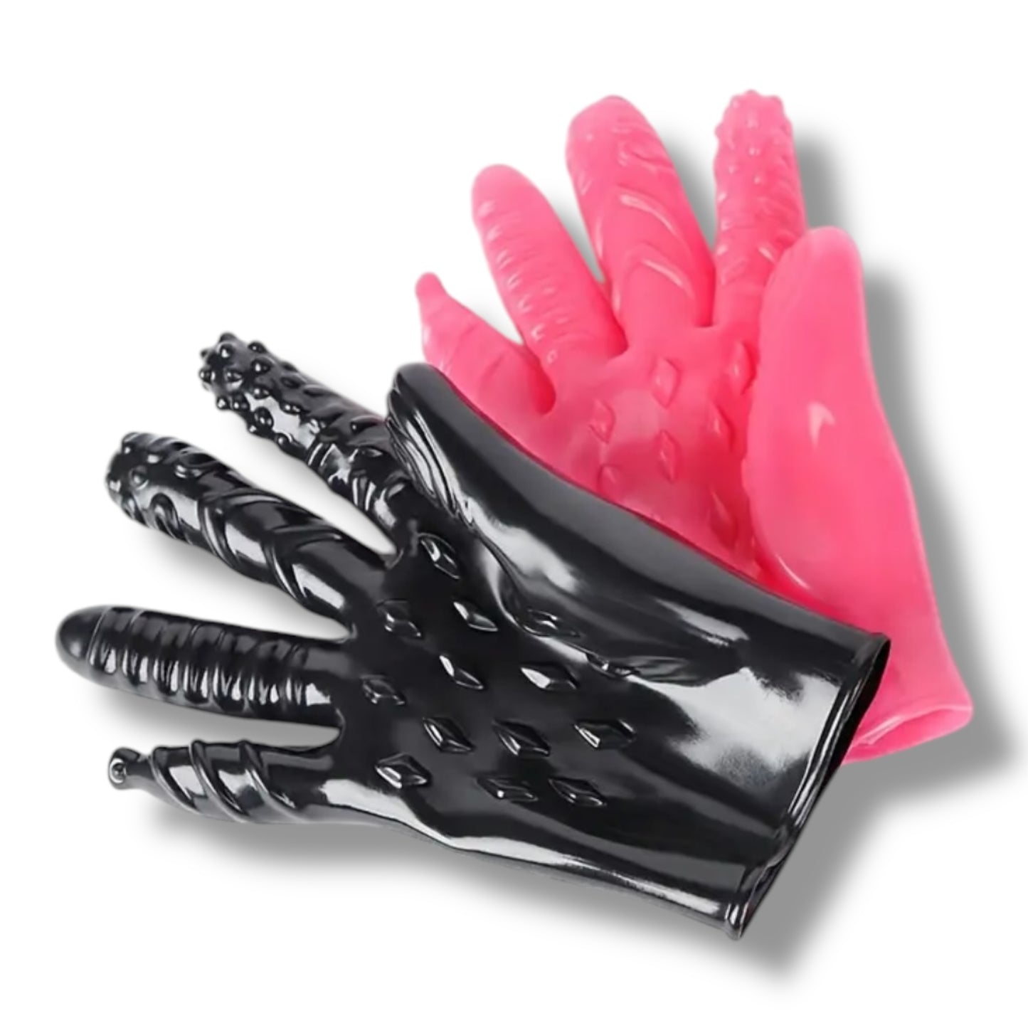 Kinky Pleasure - T163 - Finger Glove 2 Colours - 5 Different Styles in 1 Hand