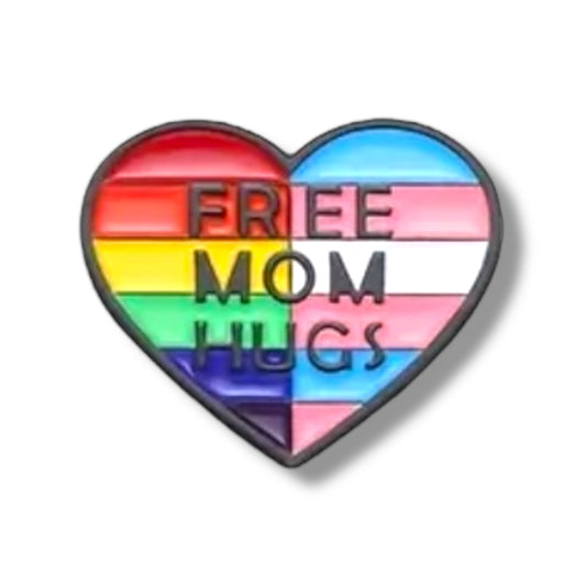 Kinky Pleasure - KPB009 - Badge / Pin - Heart Free Mom Hugs - 2,5x3cm