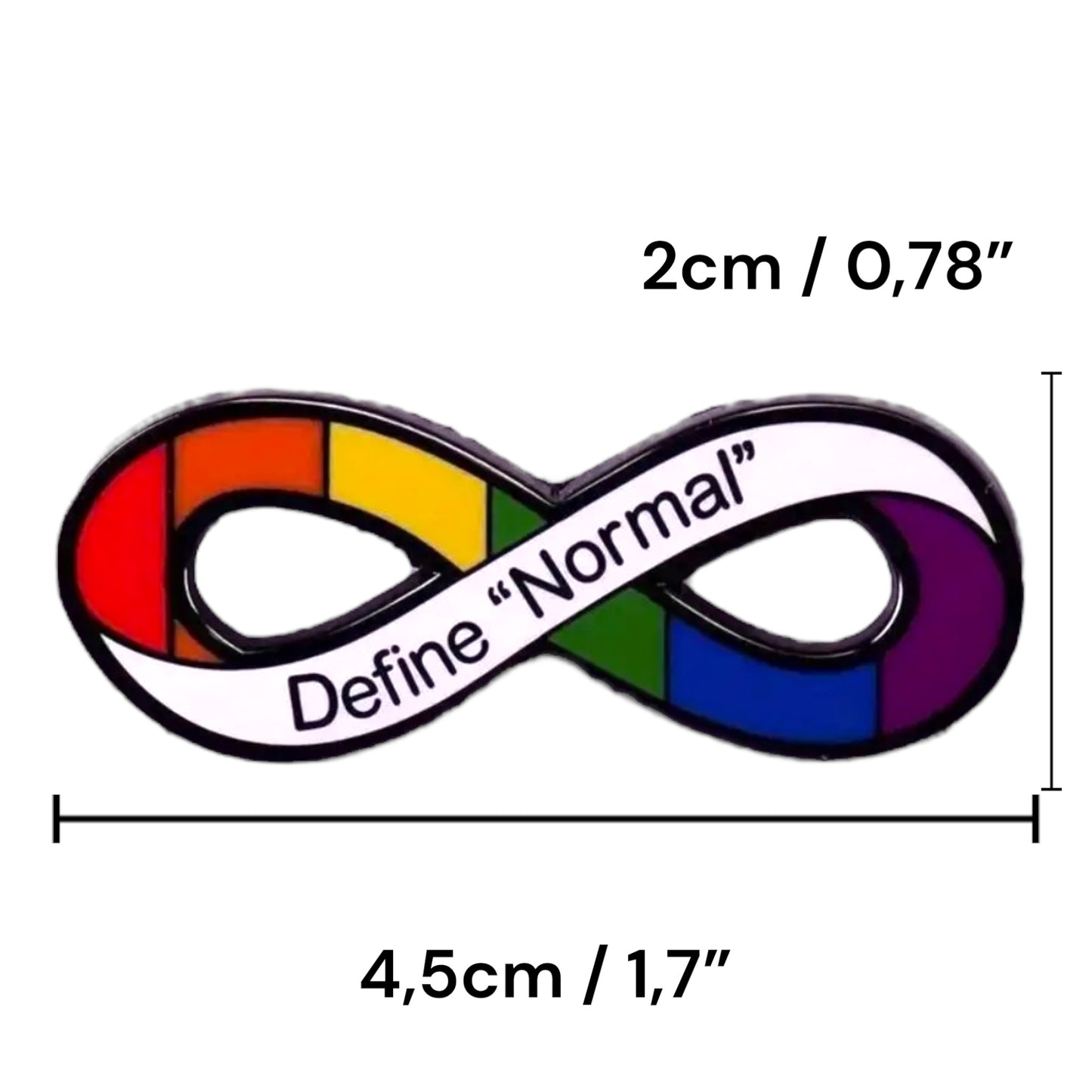 Kinky Pleasure - KPB019 - Badge / Pin - Define Normal - 4,5x2,0cm