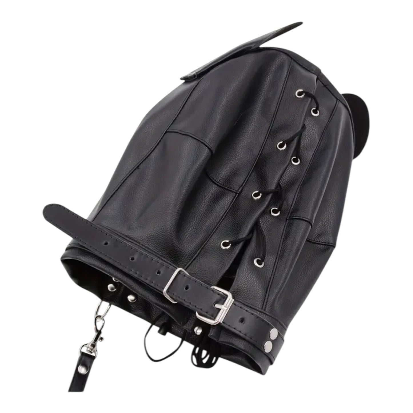 Kinky Pleasure - T227 - Puppy Play - Dog Mask With Leash – Black – Deluxe