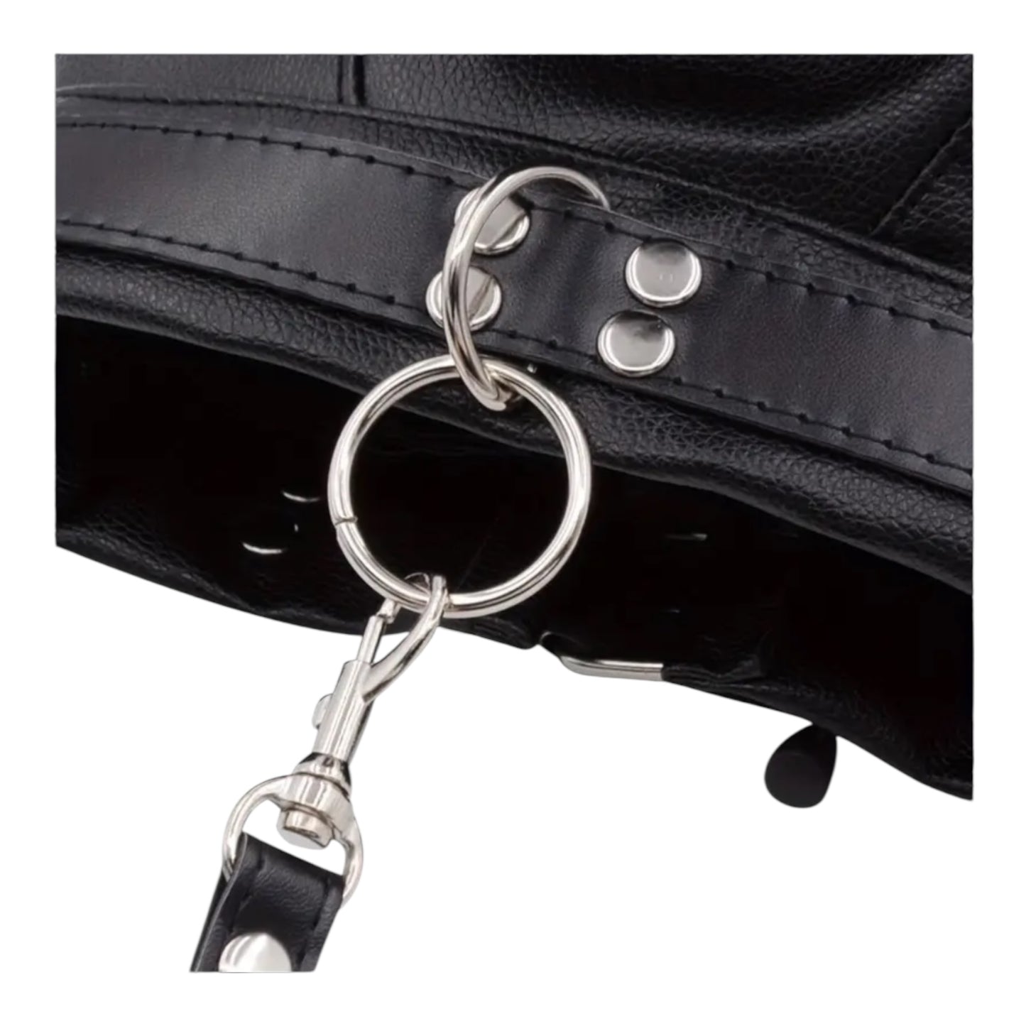 Kinky Pleasure - T227 - Puppy Play - Dog Mask With Leash – Black – Deluxe