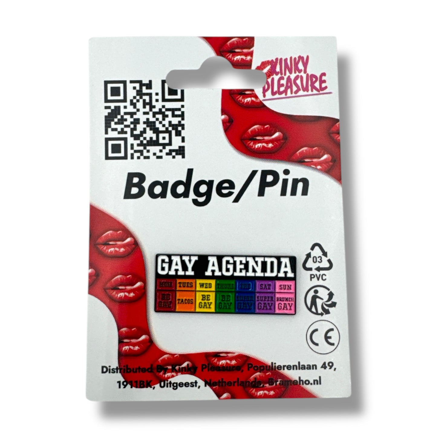 Kinky Pleasure - KPB017 - Badge / Pin - Gay Agenda - 1,5x4cm
