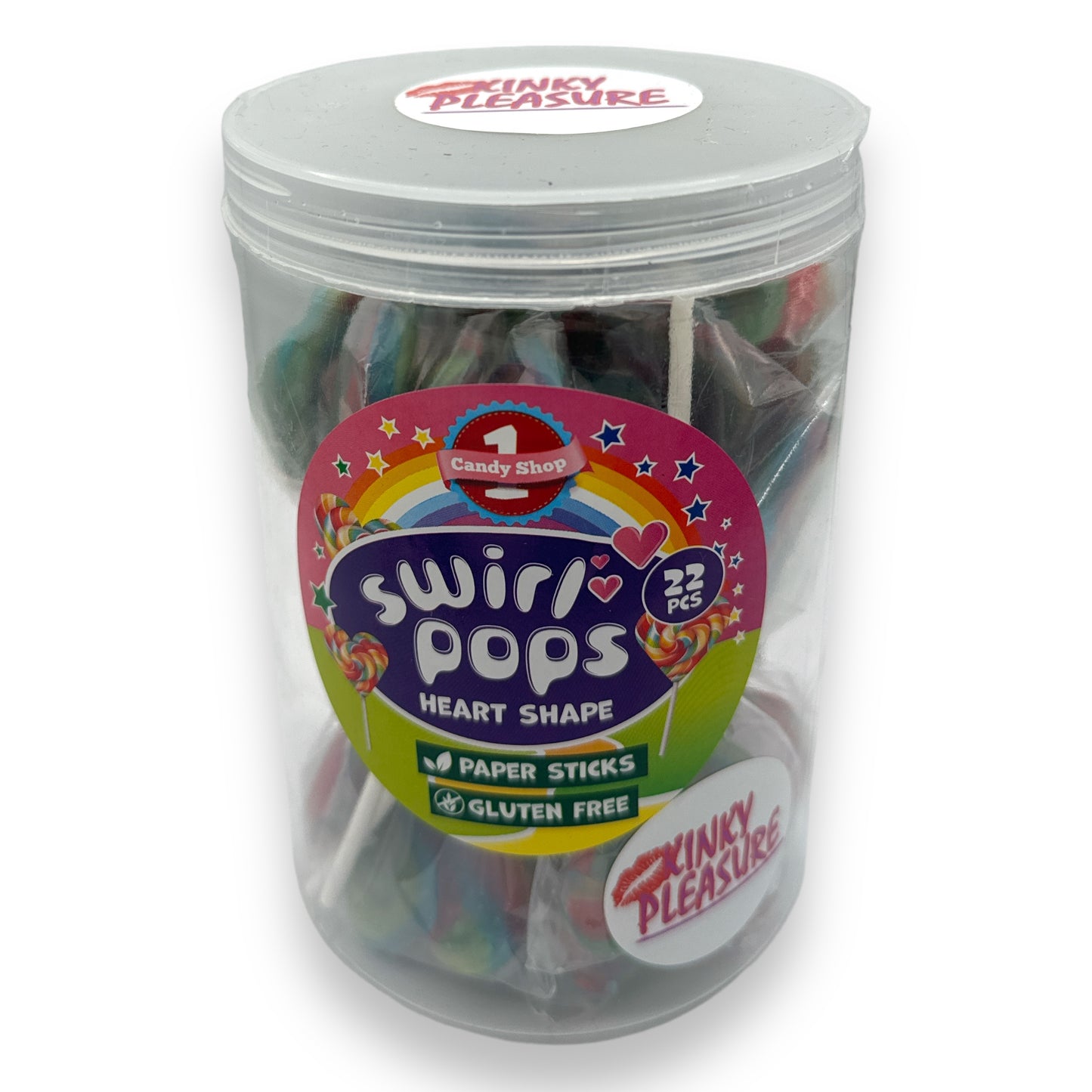 Kinky Pleasure - AC137 - Candy - Lolly Heart - Rainbow